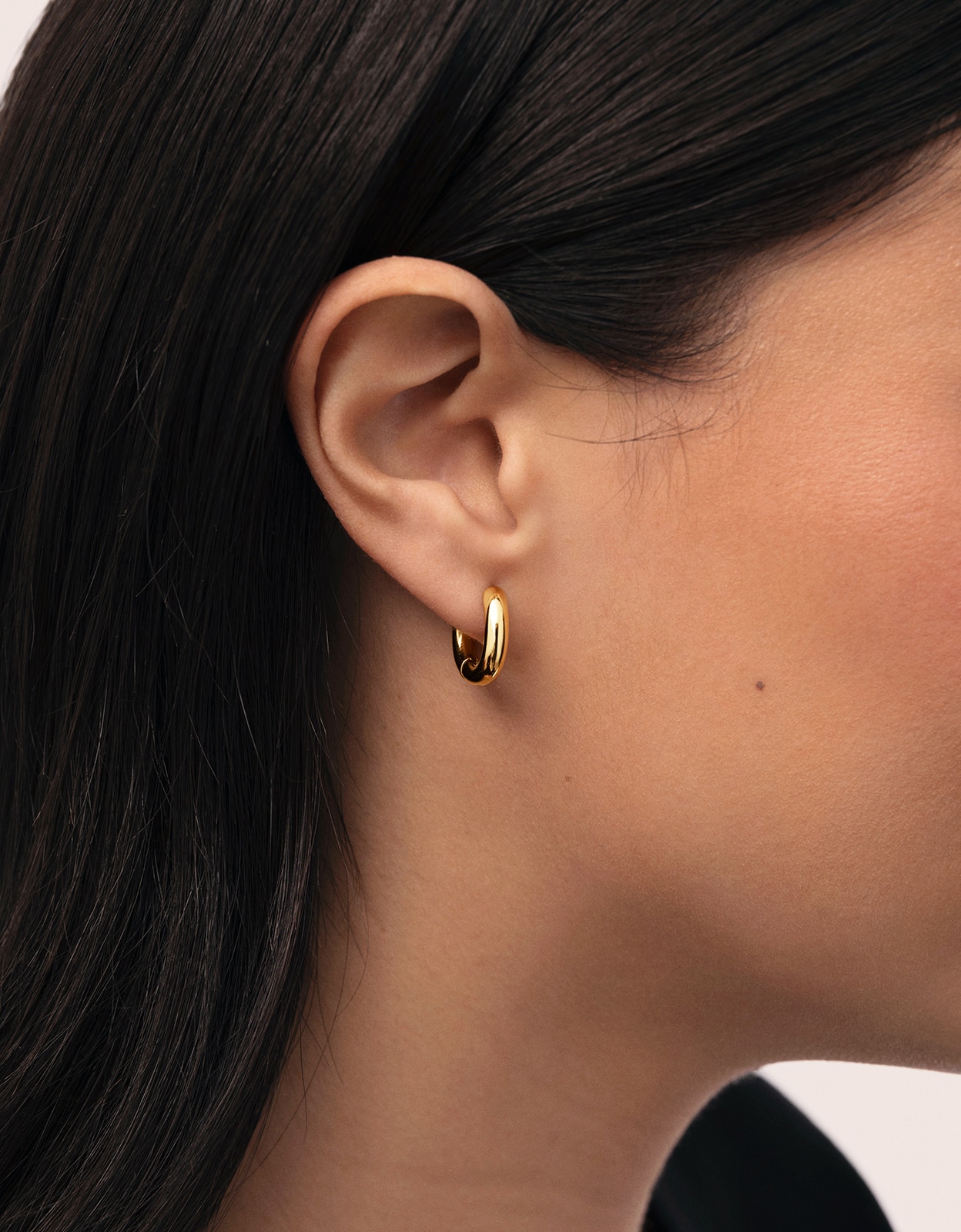 Pendientes aro carmen s de acero bañado en oro - Singularu - Dorado Dorado-2