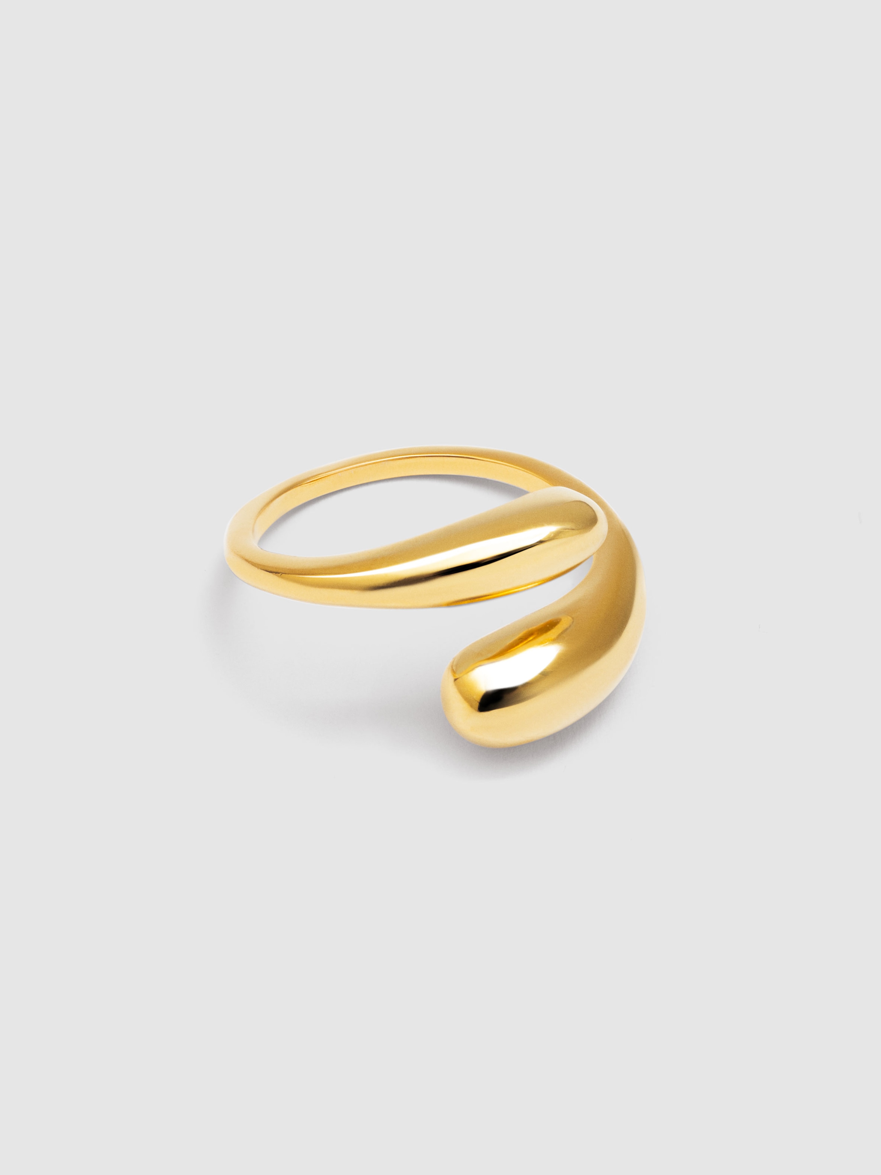 Imagen 0 de Anillo abbraccio de acero bañado en oro Dorado