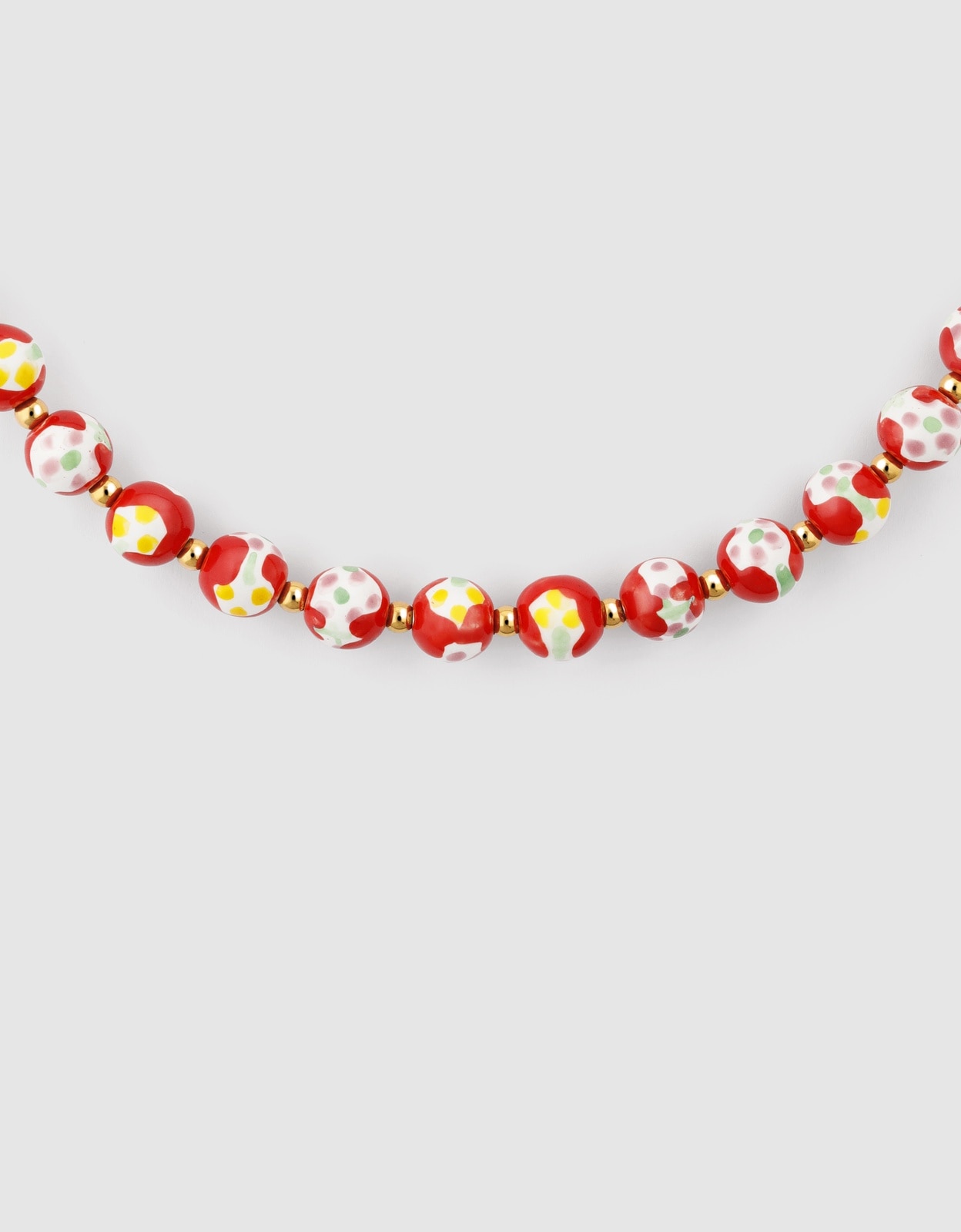 Collar carmesí de acero bañado en oro Rojo Singularu Rojo-1