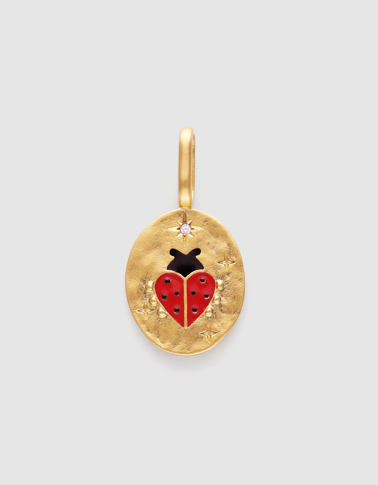 Imagen 0 de Charm mariquita de aleación de metales bañado en oro Rojo