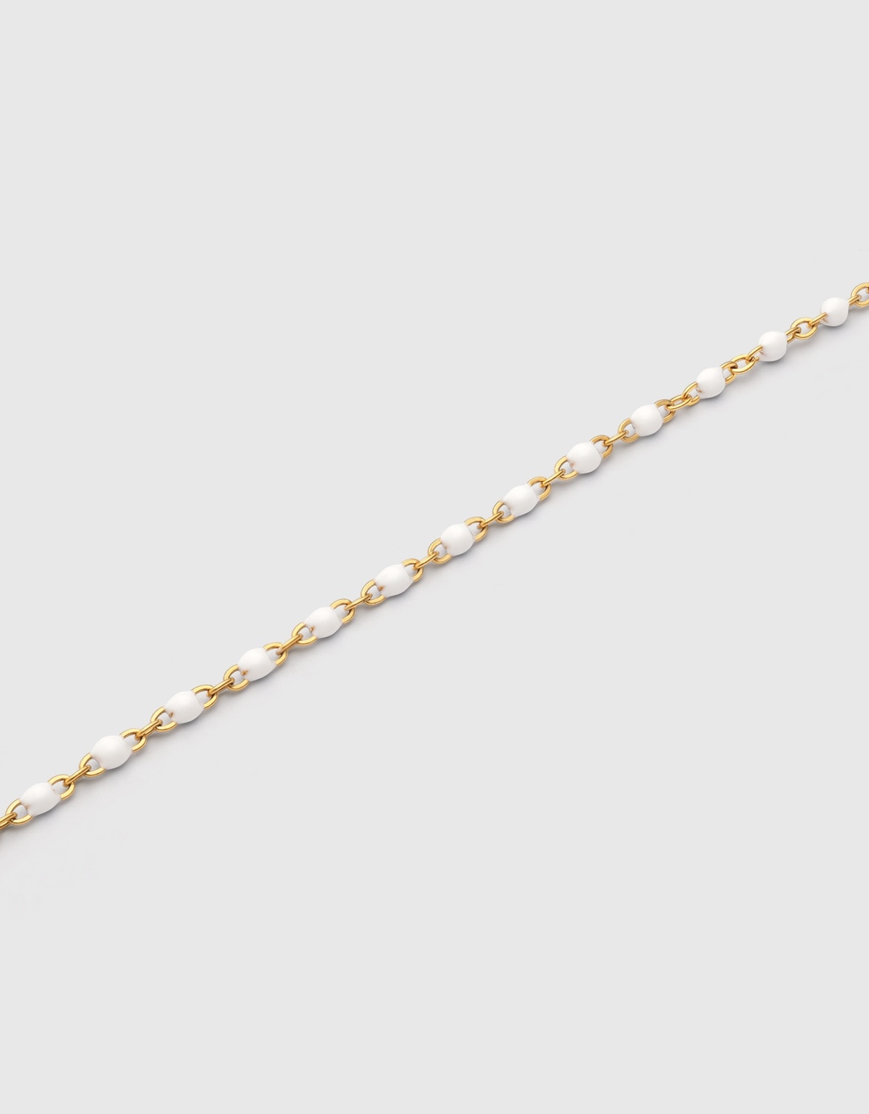 Collar dots enamel de acero bañado en oro - Singularu - Blanco Blanco-3