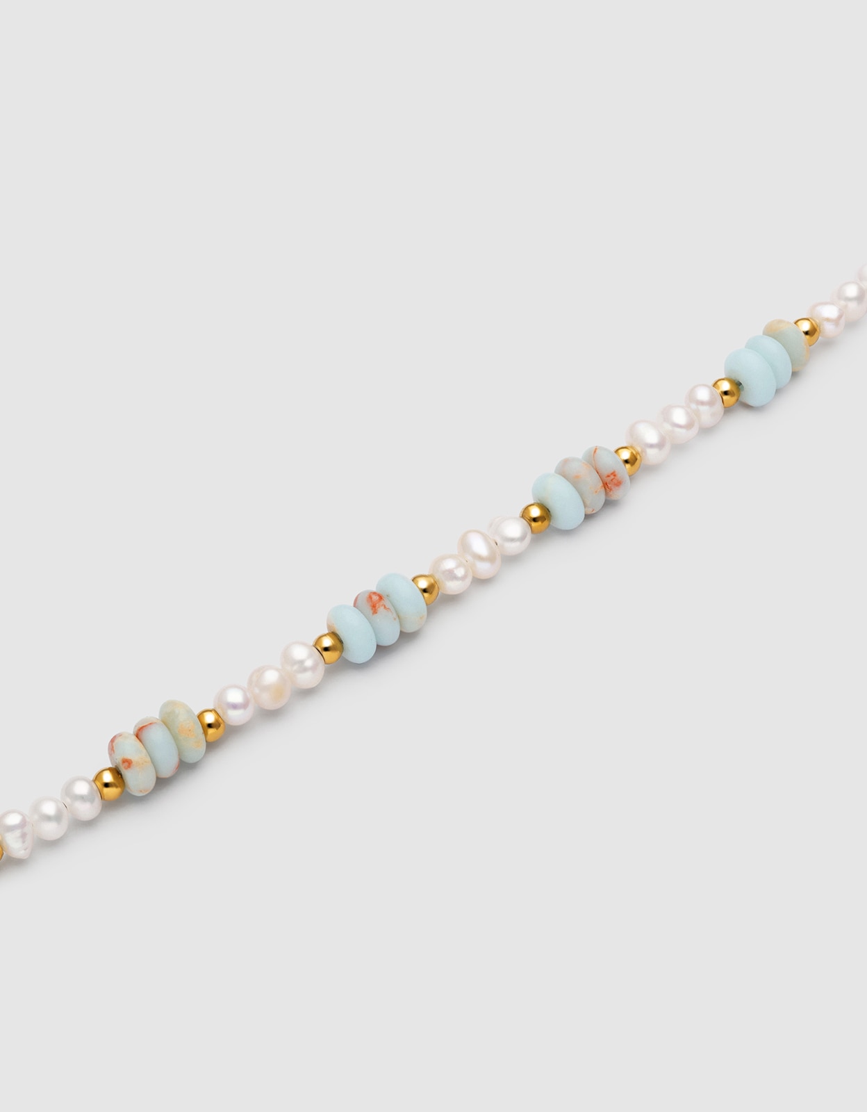 Pulsera de cadena daylight perlas de acero bañado en oro - Singularu - Multicolor Multicolor-3