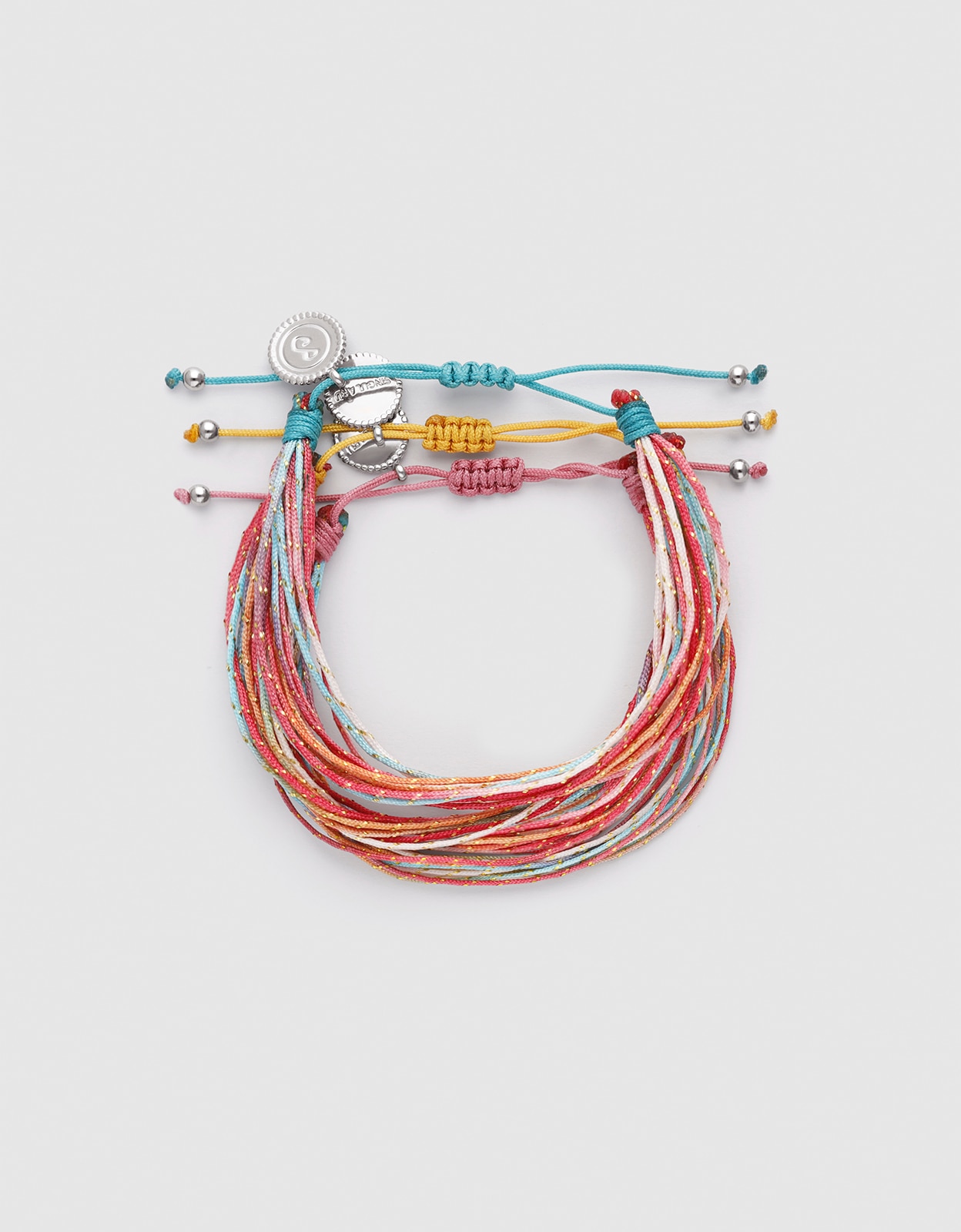 Imagen 0 de Pack 3 pulseras rainbow spark de acero Multicolor