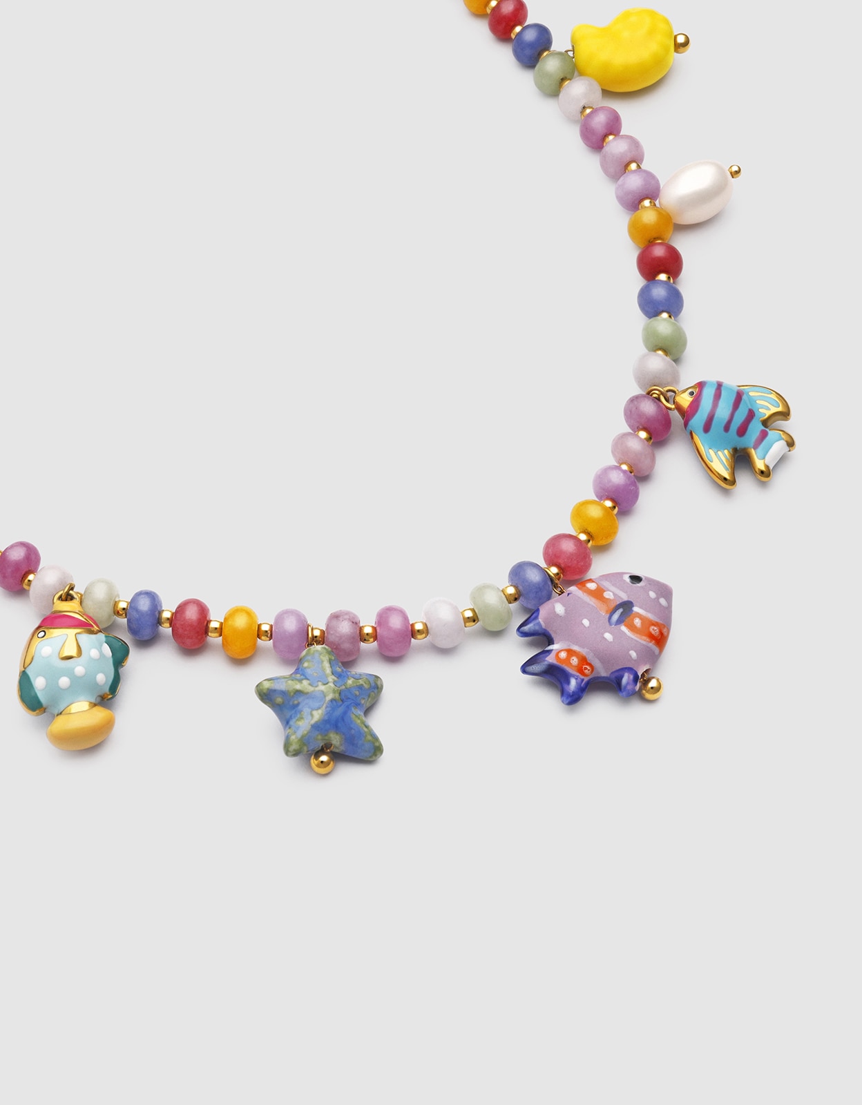 Collar oceánic colors de acero bañado en oro Multicolor Singularu Multicolor-4
