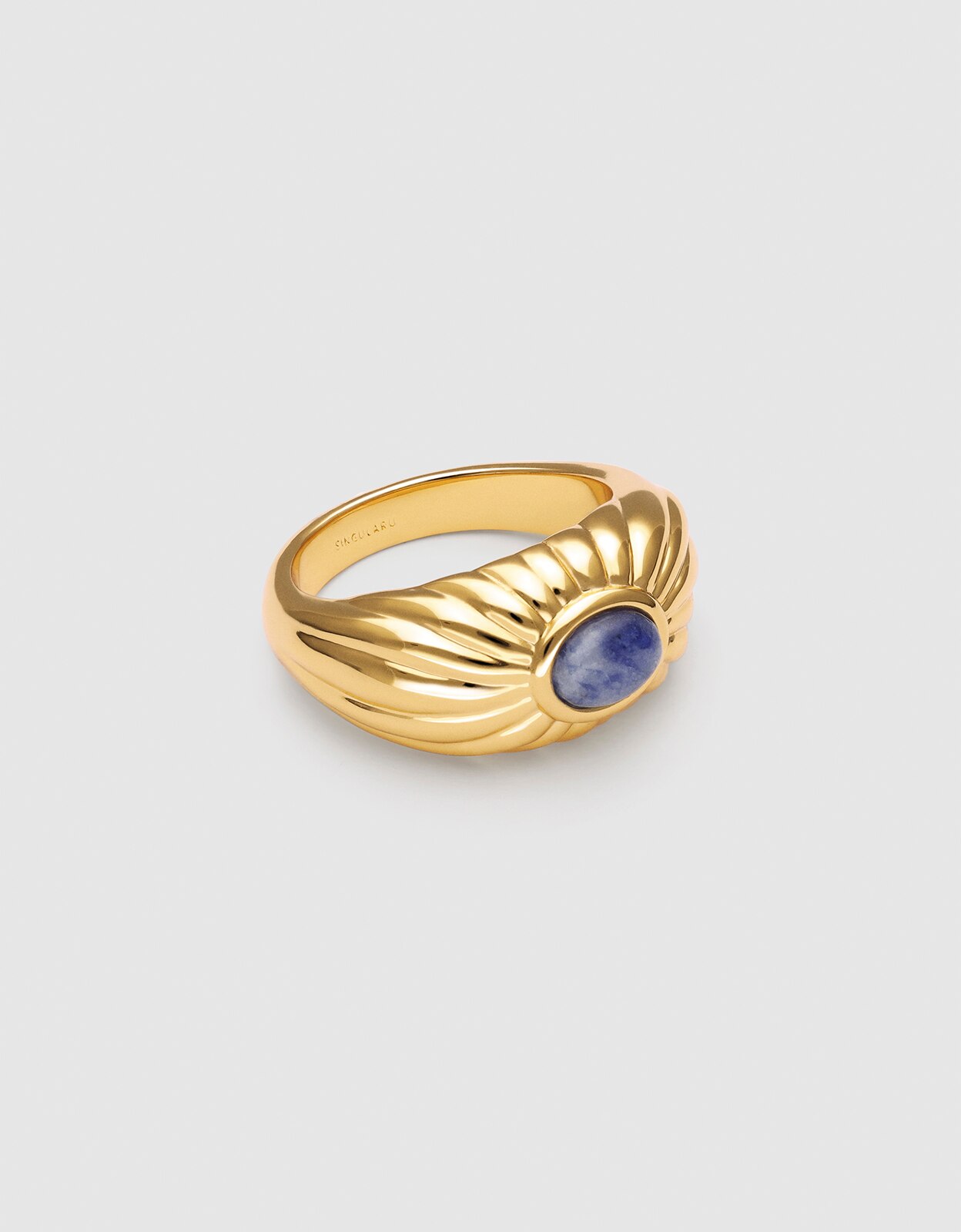 Imagen 0 de Anillo sunbeam azul de aleación de metales bañado en oro Azul