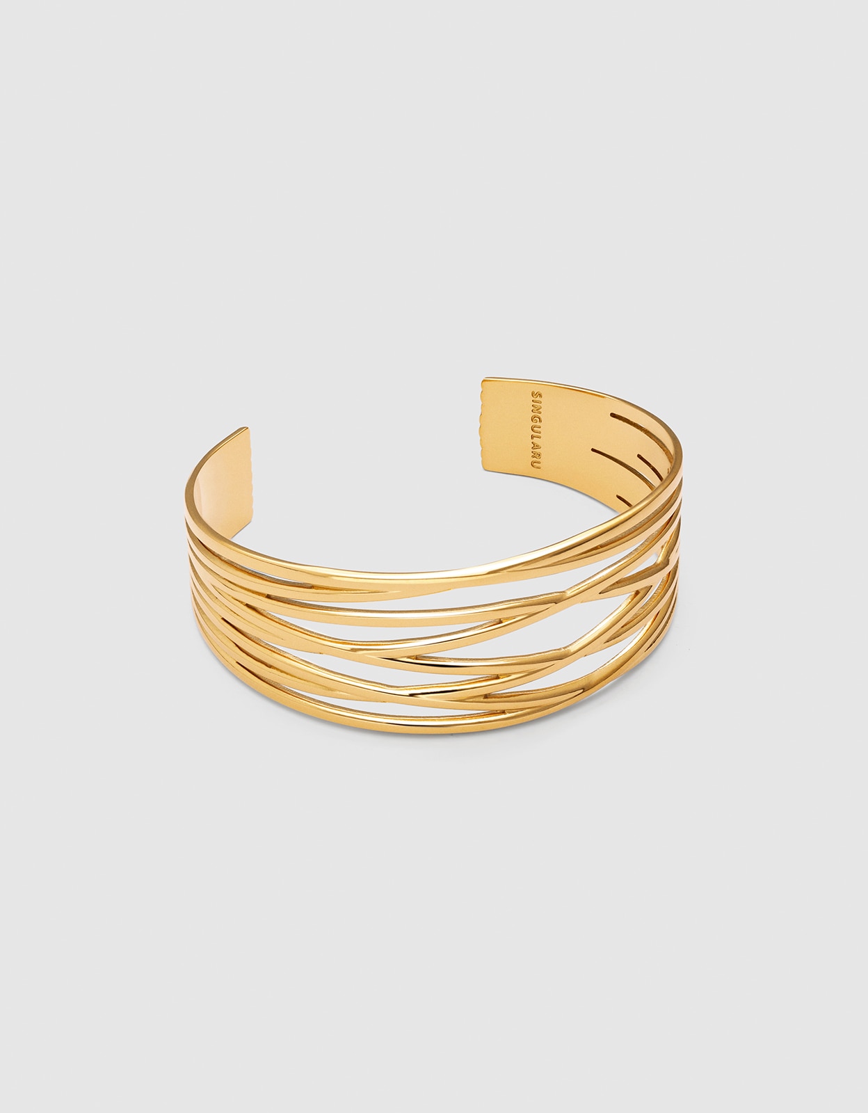 Imagen 0 de Brazalete odisea de acero bañado en oro Dorado