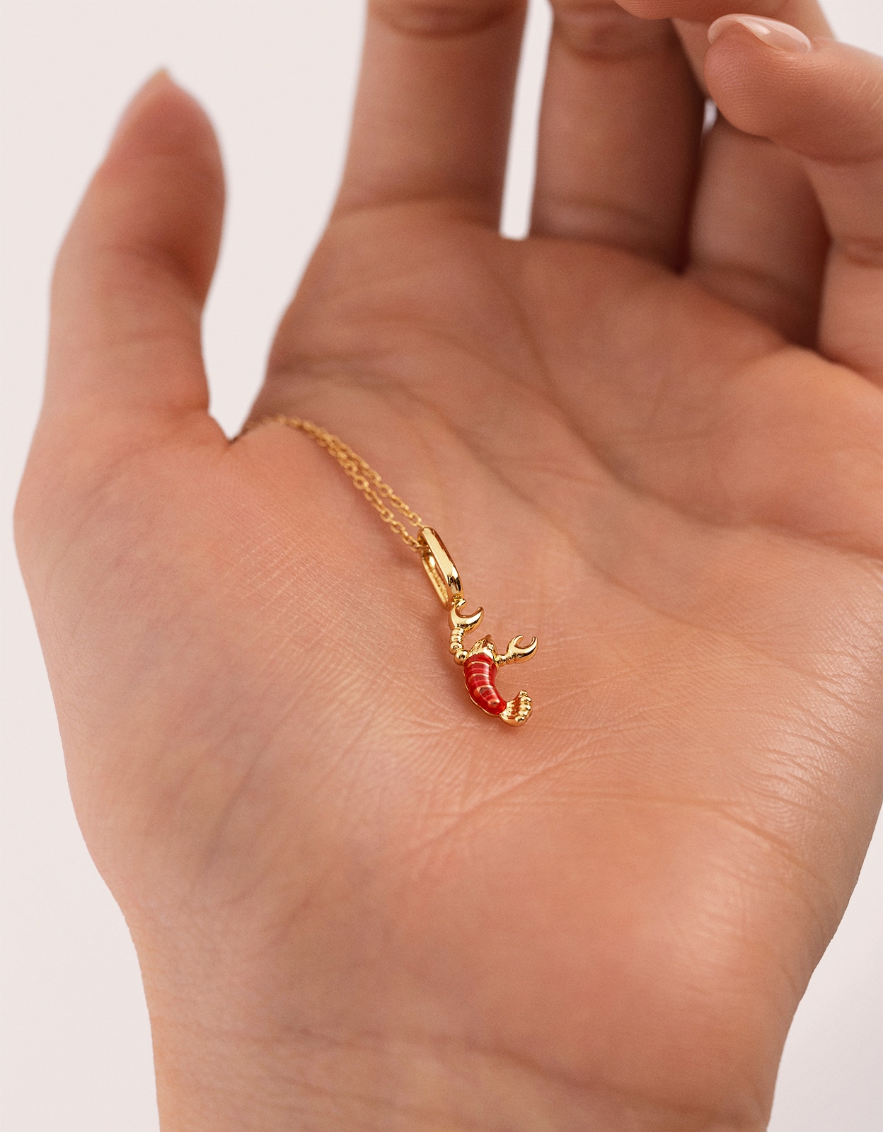 Charm gambita de aleación de metales bañado en oro - Singularu - Rojo Rojo-5