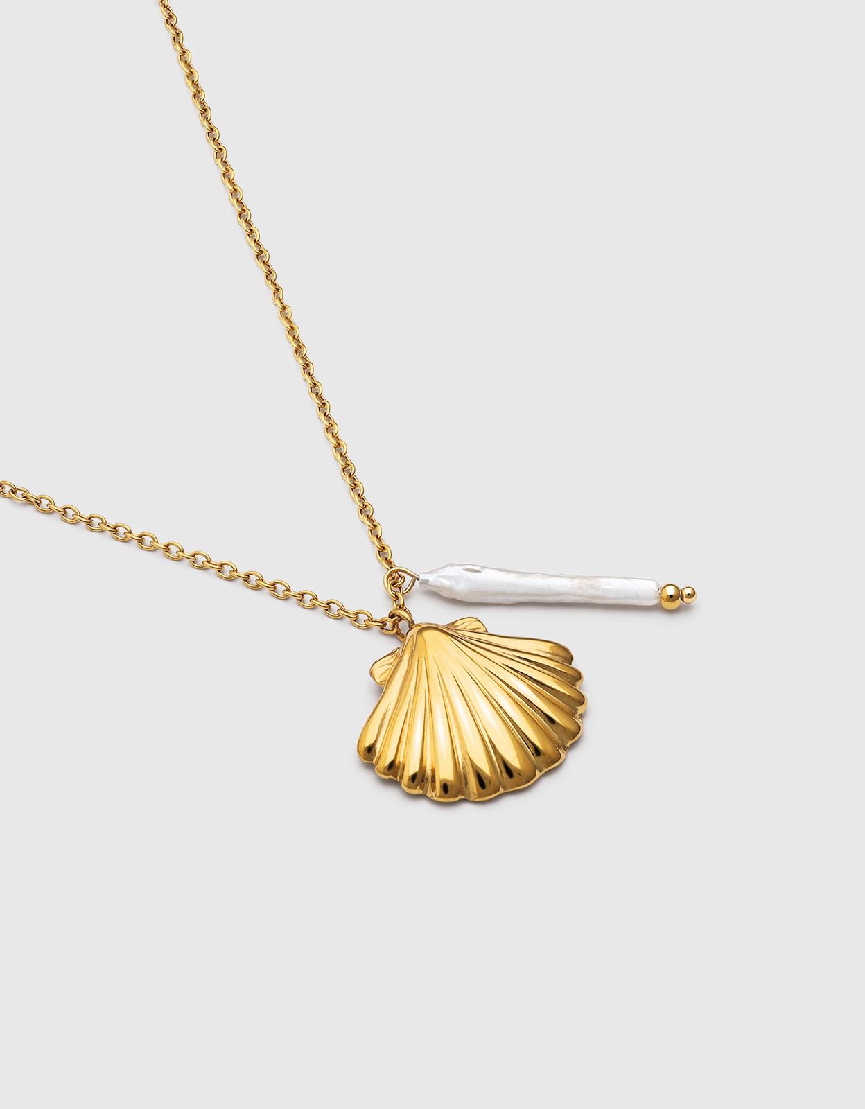 Collar irida de acero bañado en oro - Singularu - Dorado Dorado-4