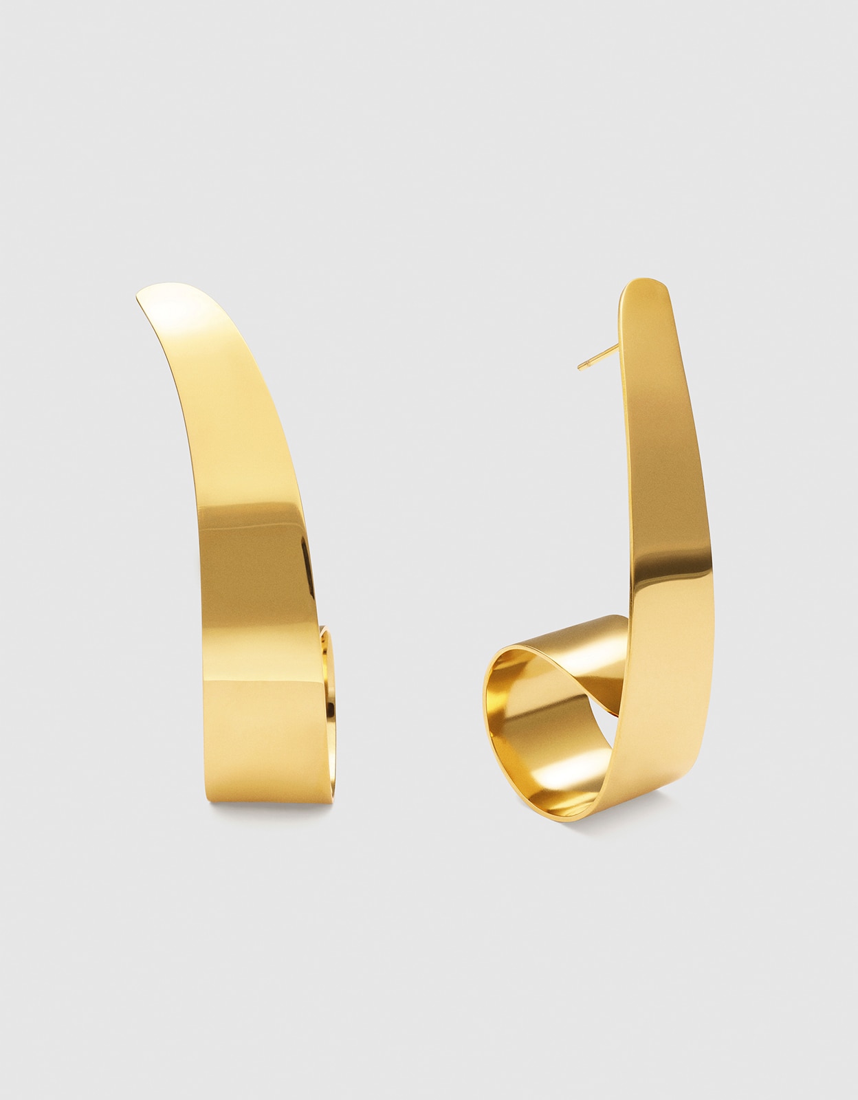 Imagen 0 de Pendientes long caracola de acero bañado en oro Dorado