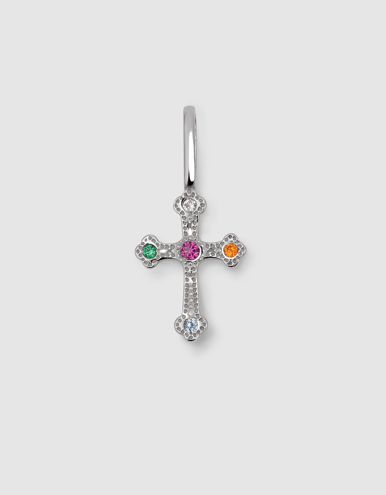 Imagen 1 de Charm mónica cruz de aleación de metales bañado en rodio - Singularu - Multicolor Multicolor