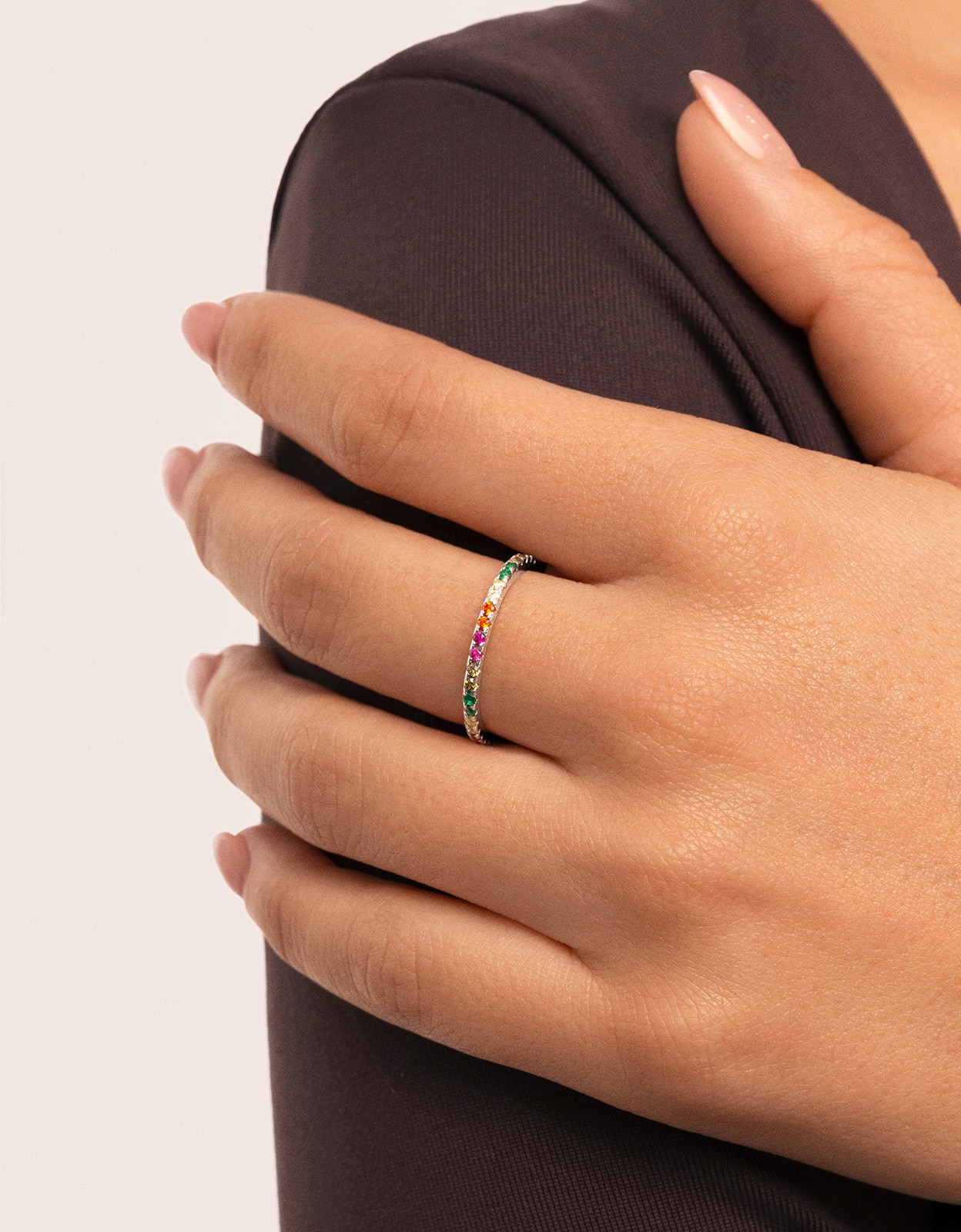 Imagen 2 de Anillo cleo colors de aleación de metales bañado en rodio - Singularu - Multicolor Multicolor