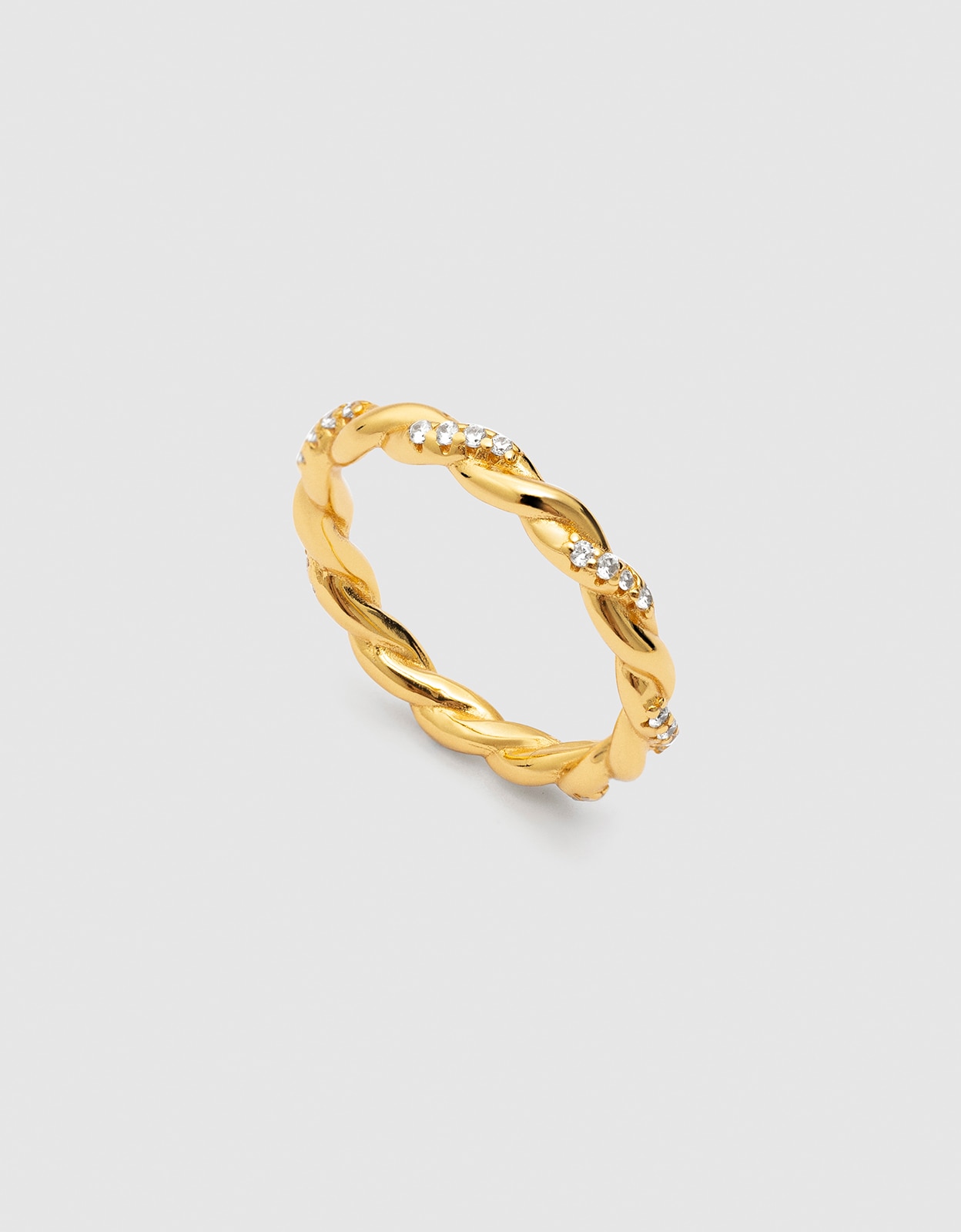 Anillo tressia de aleación de metales bañado en oro - Singularu - Dorado Dorado-3