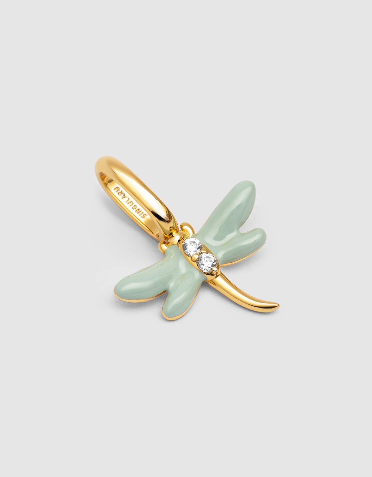 Imagen 3 de Charm libélula de aleación de metales bañado en oro - Singularu - Azul Azul