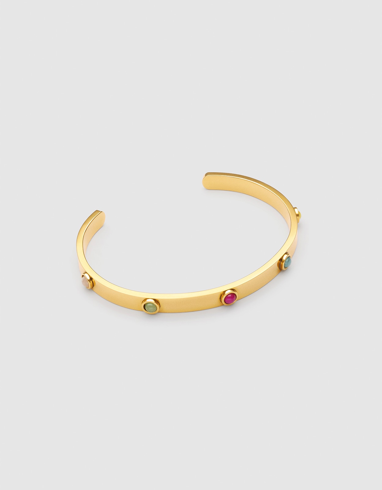 Imagen 0 de Brazalete gina de acero bañado en oro Multicolor