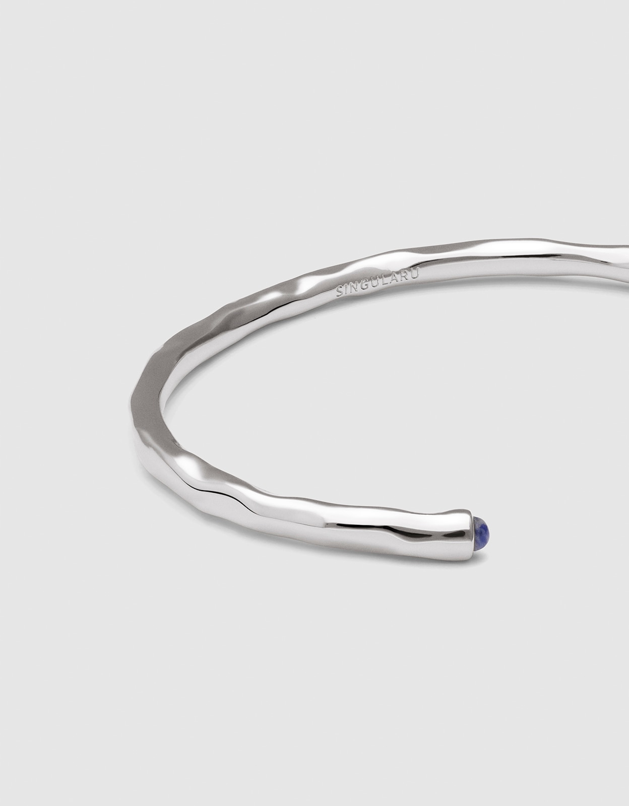 Brazalete cane cianita de aleación de metales bañado en rodio - Singularu - Azul Azul-3