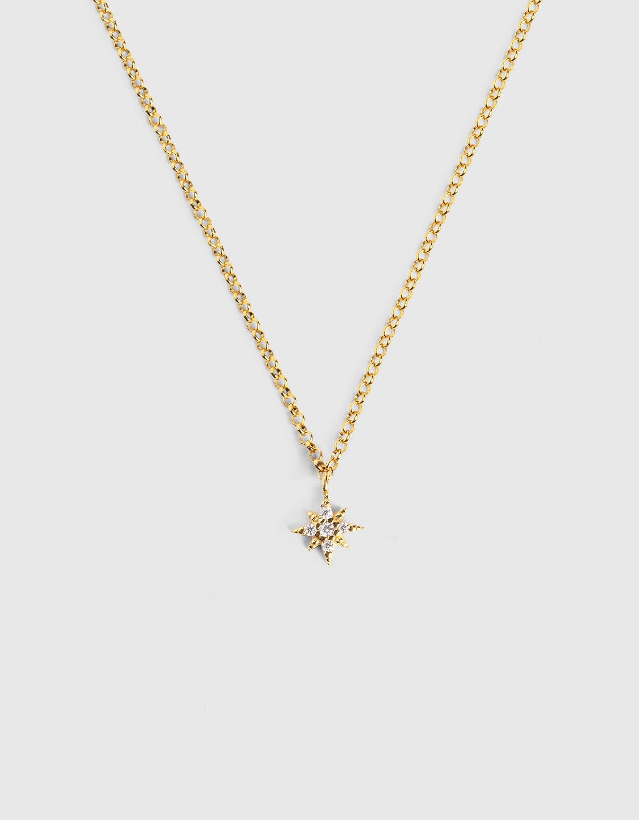 Collar polar star de aleación de metales bañado en oro - Singularu - Dorado Dorado-1