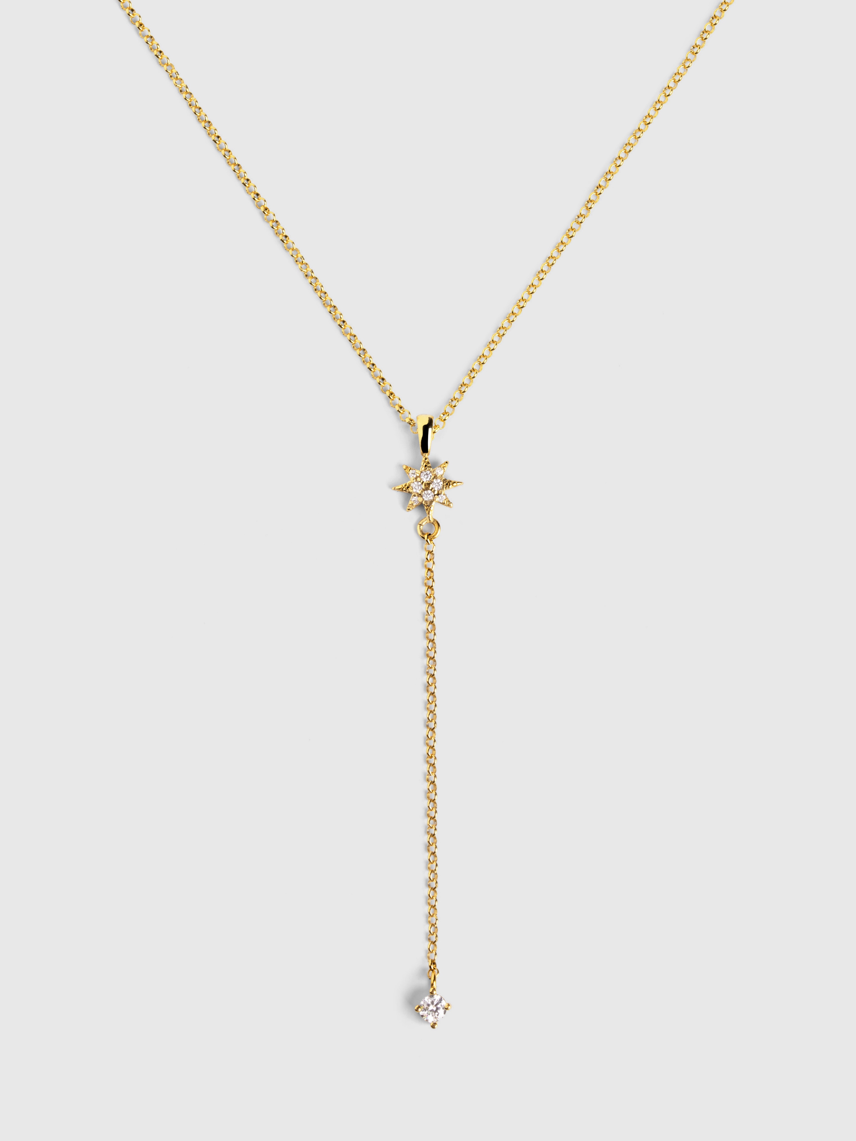 Imagen 0 de Collar y polar star de aleación de metales bañado en oro Dorado