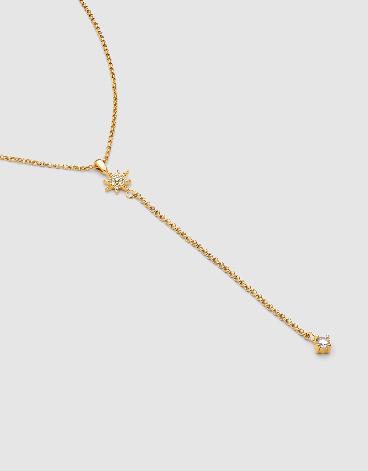 Collar y polar star de aleación de metales bañado en oro - Singularu - Dorado Dorado-3