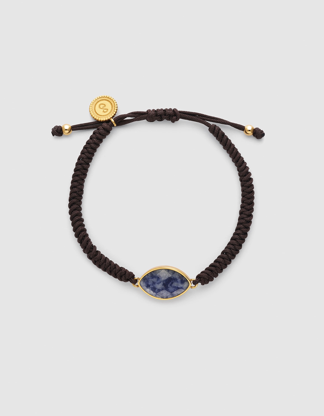 Pulsera alma amulet de acero bañado en oro - Singularu - Azul Azul-1