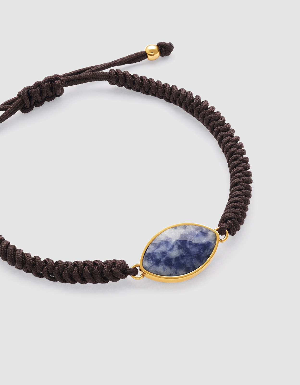 Pulsera alma amulet de acero bañado en oro - Singularu - Azul Azul-3
