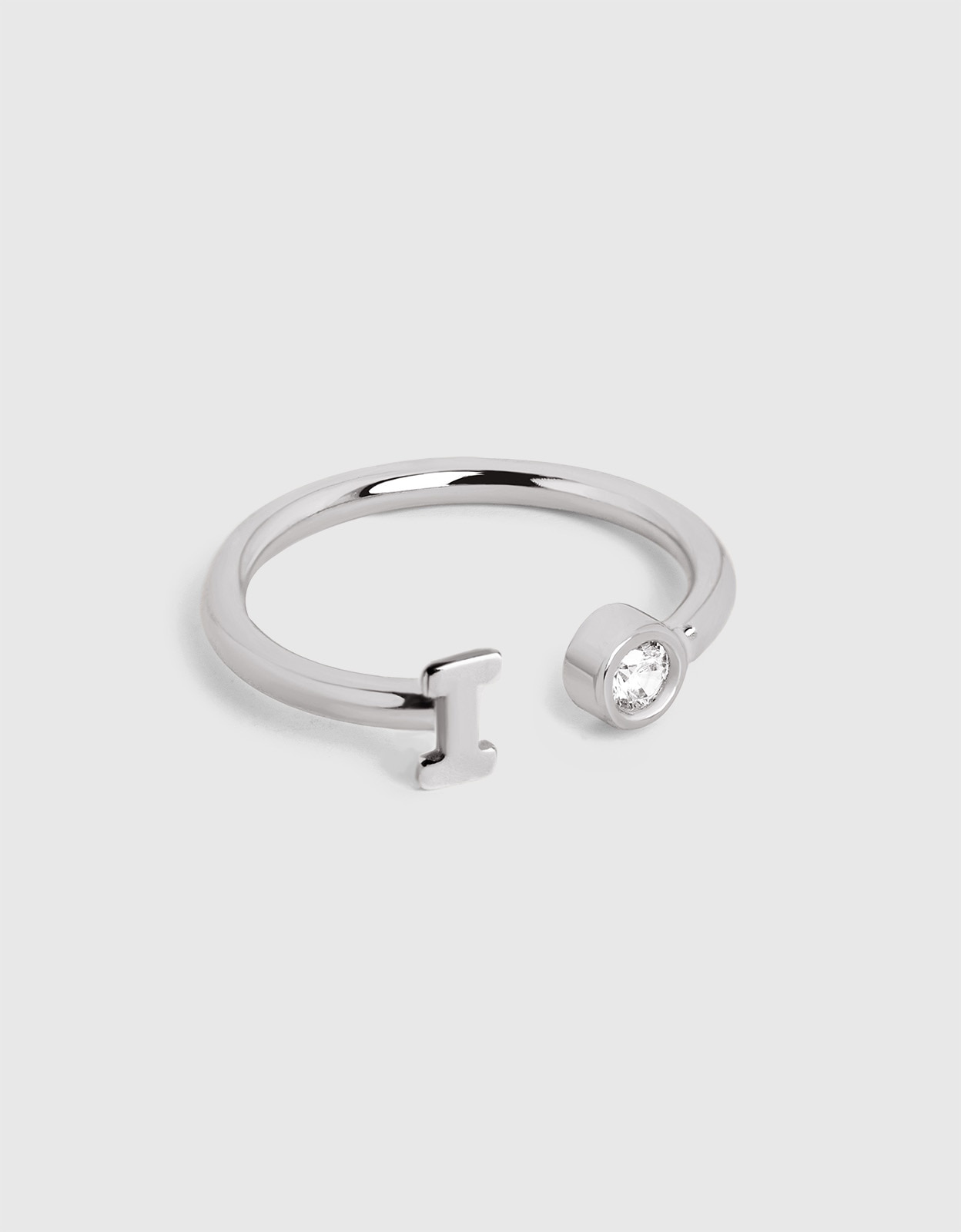 Anillo personalizado letter spark de acero - Singularu - i - Blanco Blanco-1