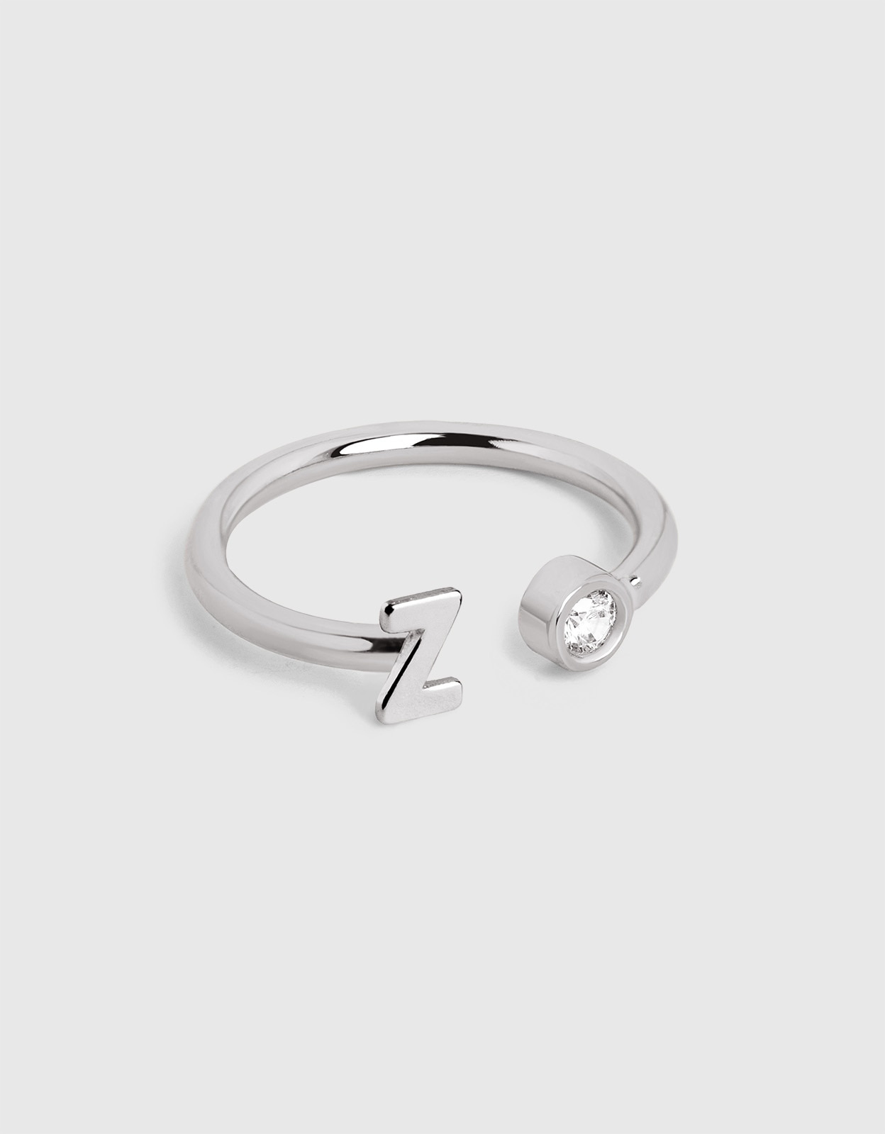 Anillo personalizado letter spark de acero - Singularu - z - Blanco Blanco-1
