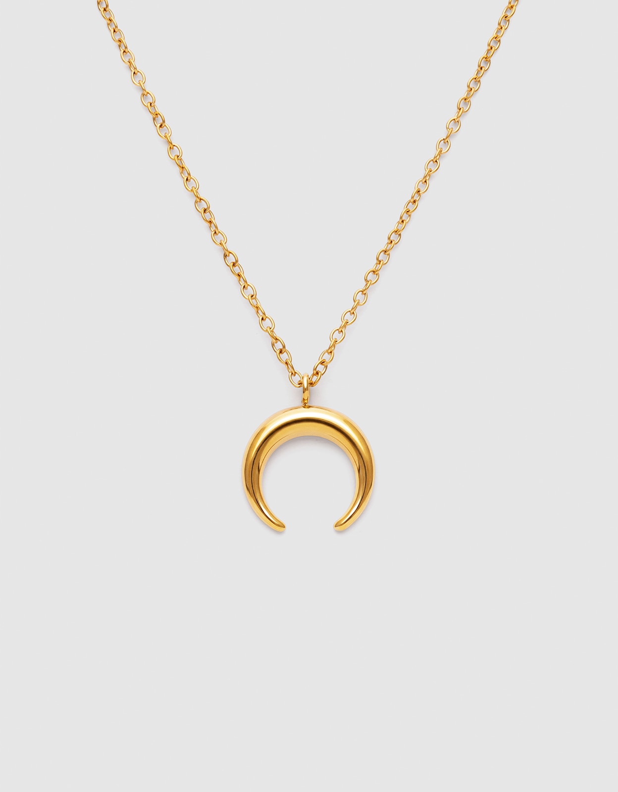 Imagen 1 de Collar moonset de acero bañado en oro - Singularu - Dorado Dorado