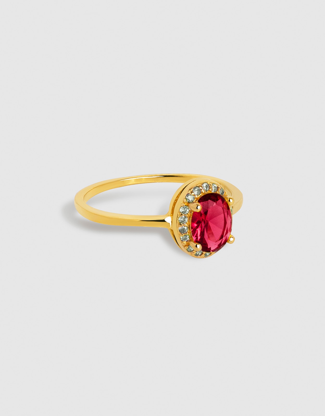 Anillo strawberry colors de aleación de metales bañado en oro - Singularu - Multicolor Multicolor-1