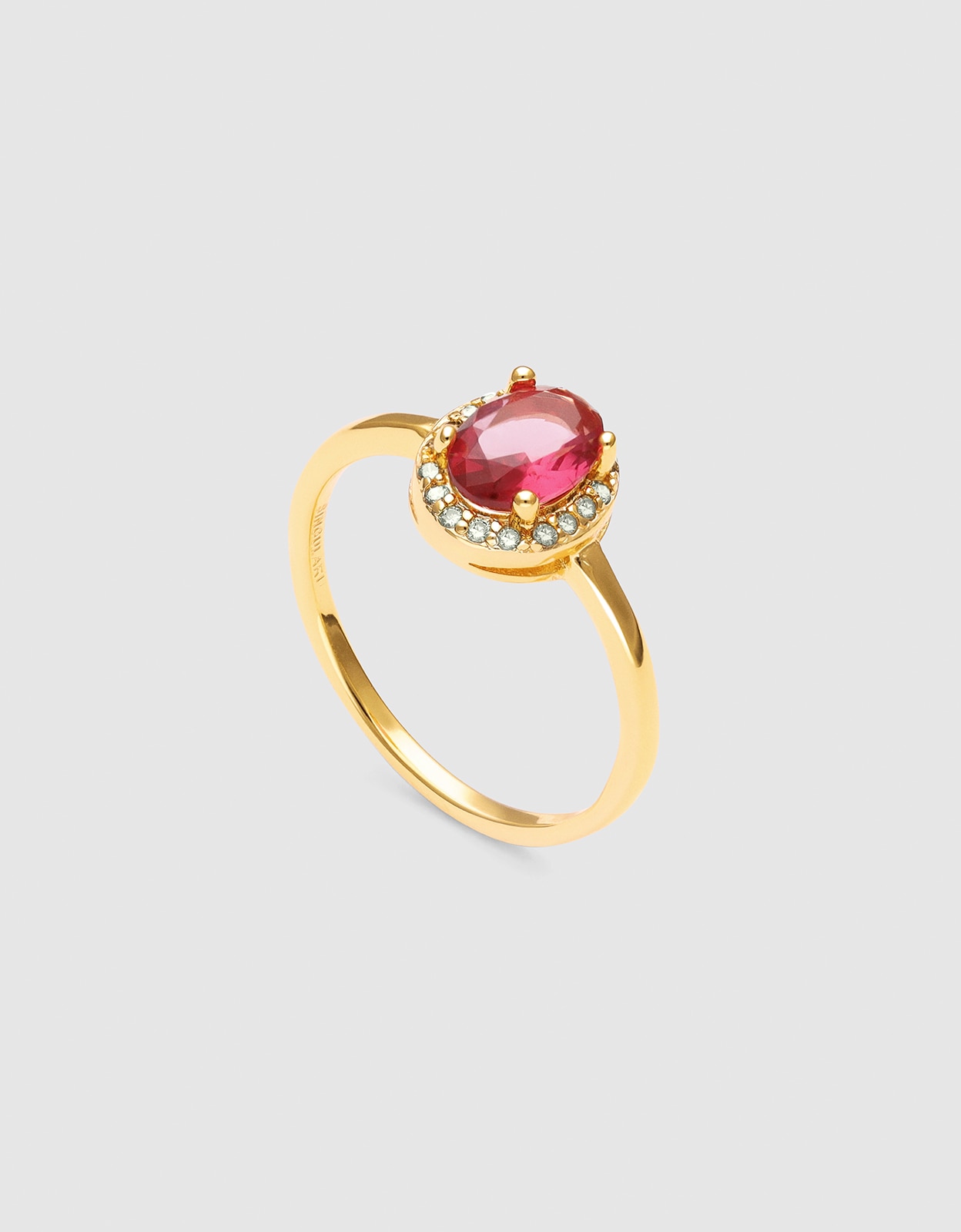 Anillo strawberry colors de aleación de metales bañado en oro - Singularu - Multicolor Multicolor-3