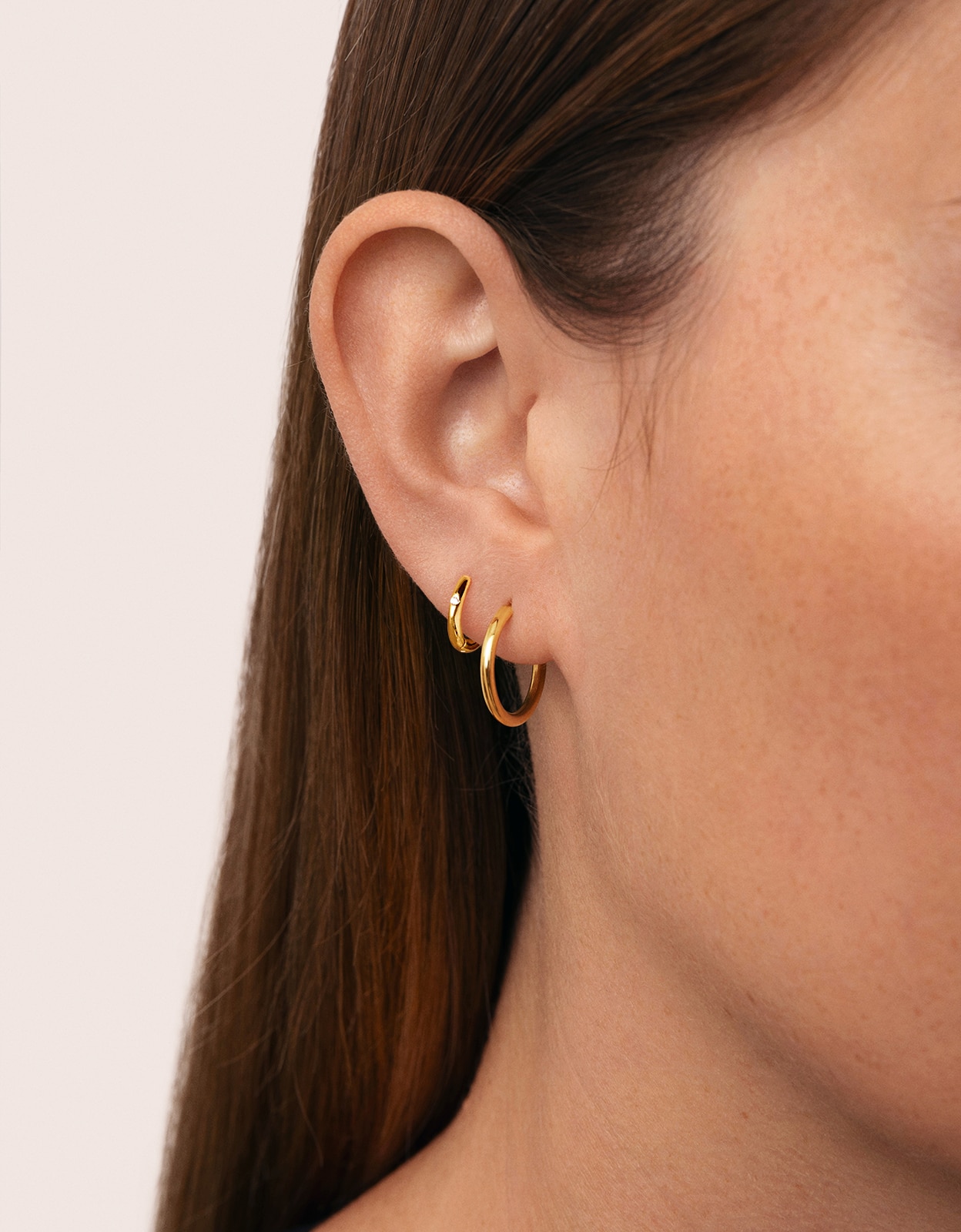 Piercing aro klein spark m de aleación de metales bañado en oro - Singularu - Blanco Blanco-2