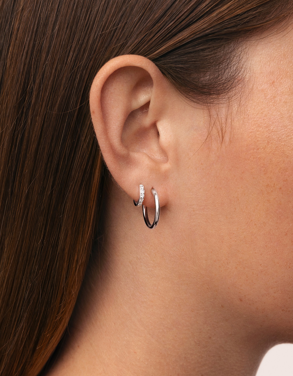 Piercing aro cleo m de aleación de metales bañado en rodio - Singularu - Plateado Plateado-2
