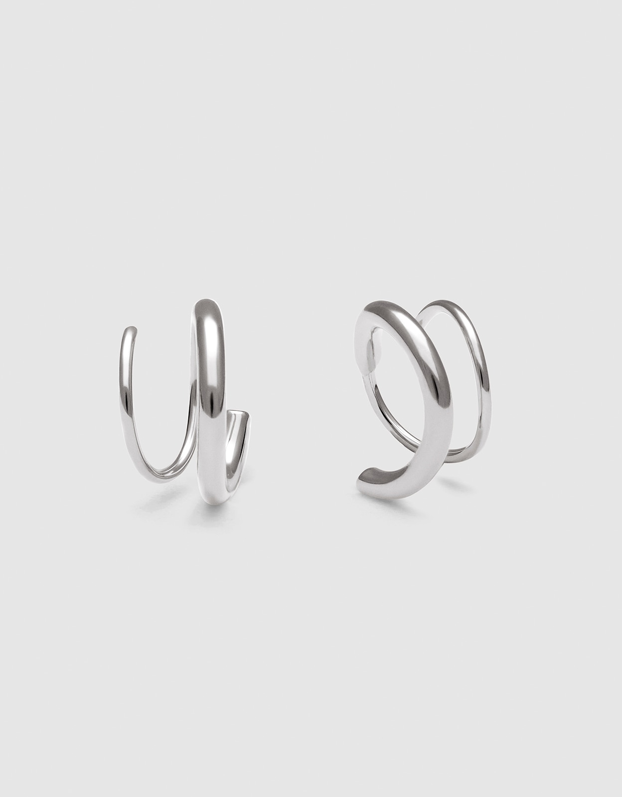 Imagen 1 de Pendientes gota spiral de acero - Singularu - Plateado Plateado