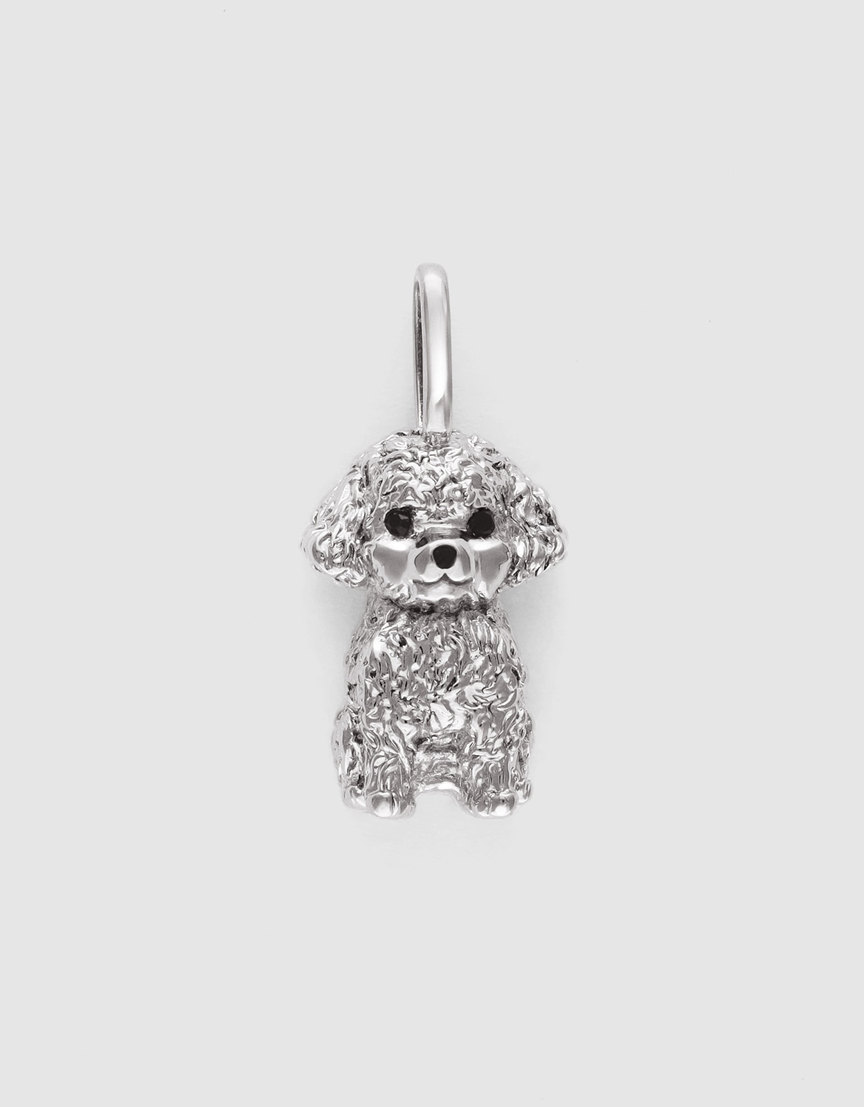 Imagen 0 de Charm caniche toy de aleación de metales bañado en rodio Plateado