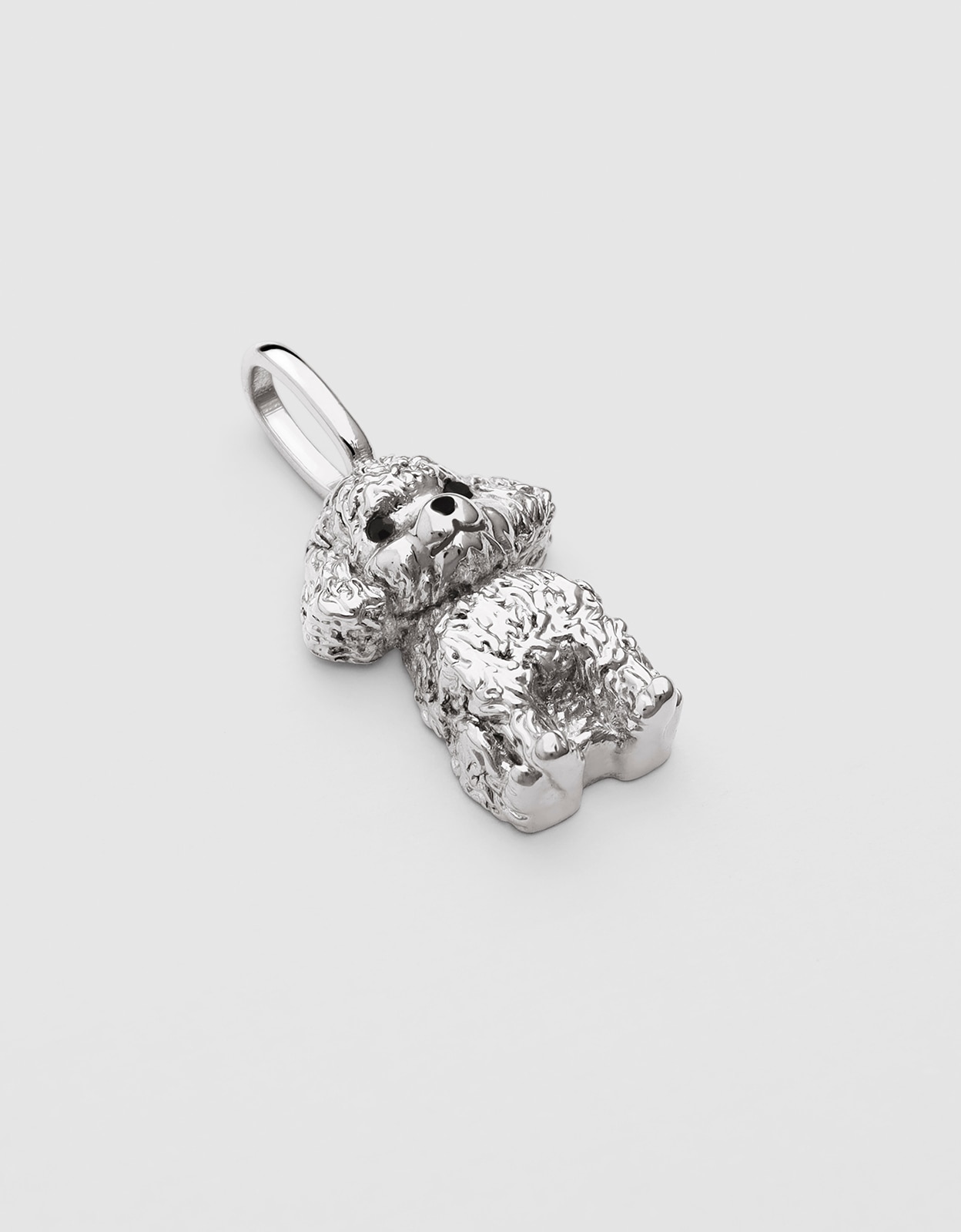 Charm caniche toy de aleación de metales bañado en rodio - Singularu - Plateado Plateado-4