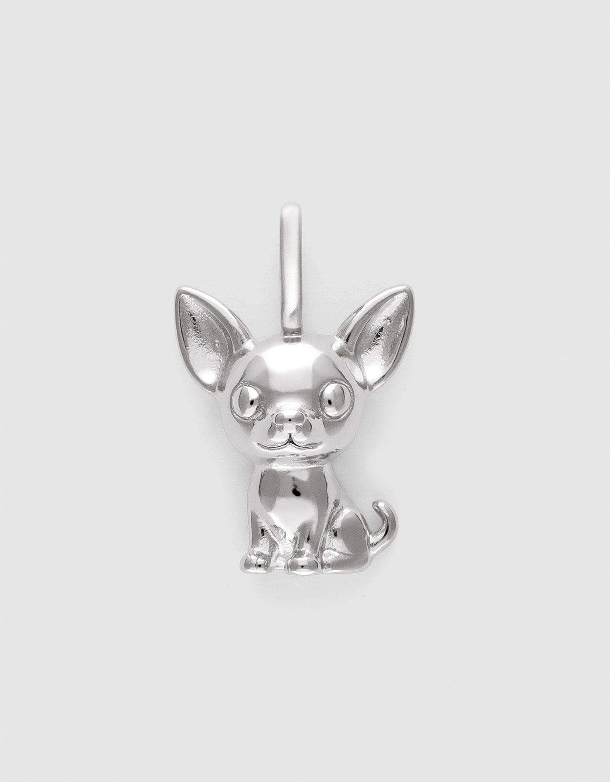 Imagen 0 de Charm chihuahua de aleación de metales bañado en rodio Plateado