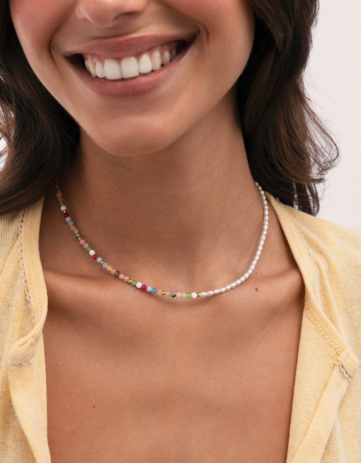 Collar pompeya altea de acero bañado en oro - Singularu - Multicolor Multicolor-2