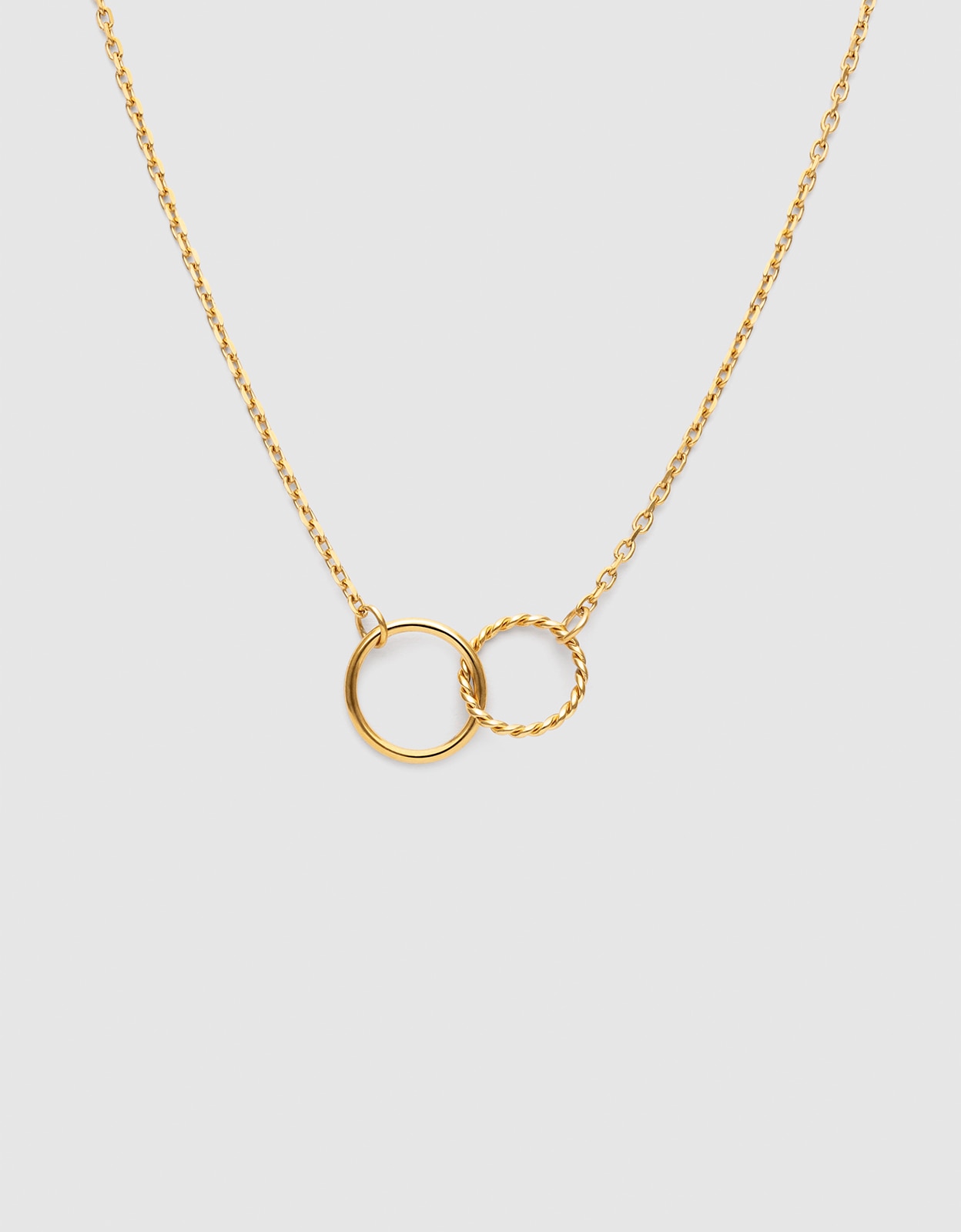 Imagen 0 de Collar circles twist de acero bañado en oro Dorado