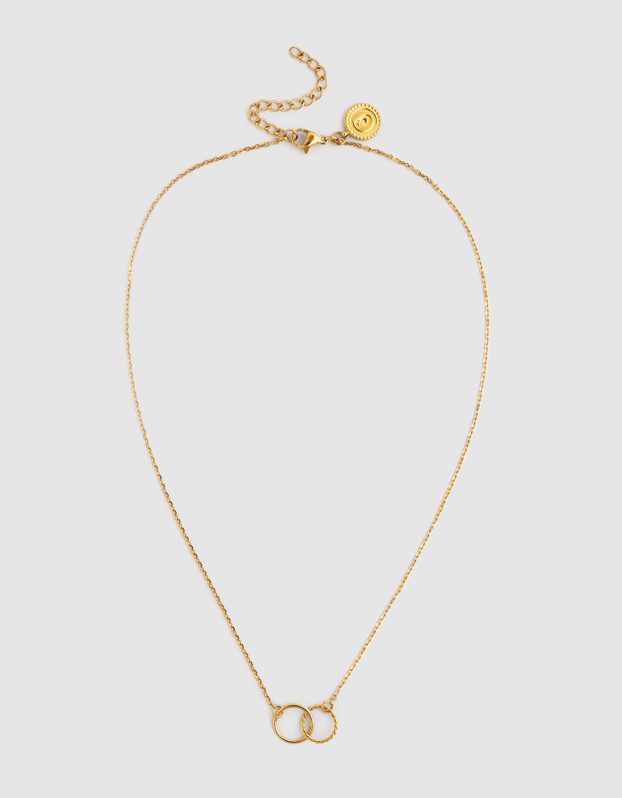 Imagen 4 de Collar circles twist de acero bañado en oro - Singularu - Dorado Dorado