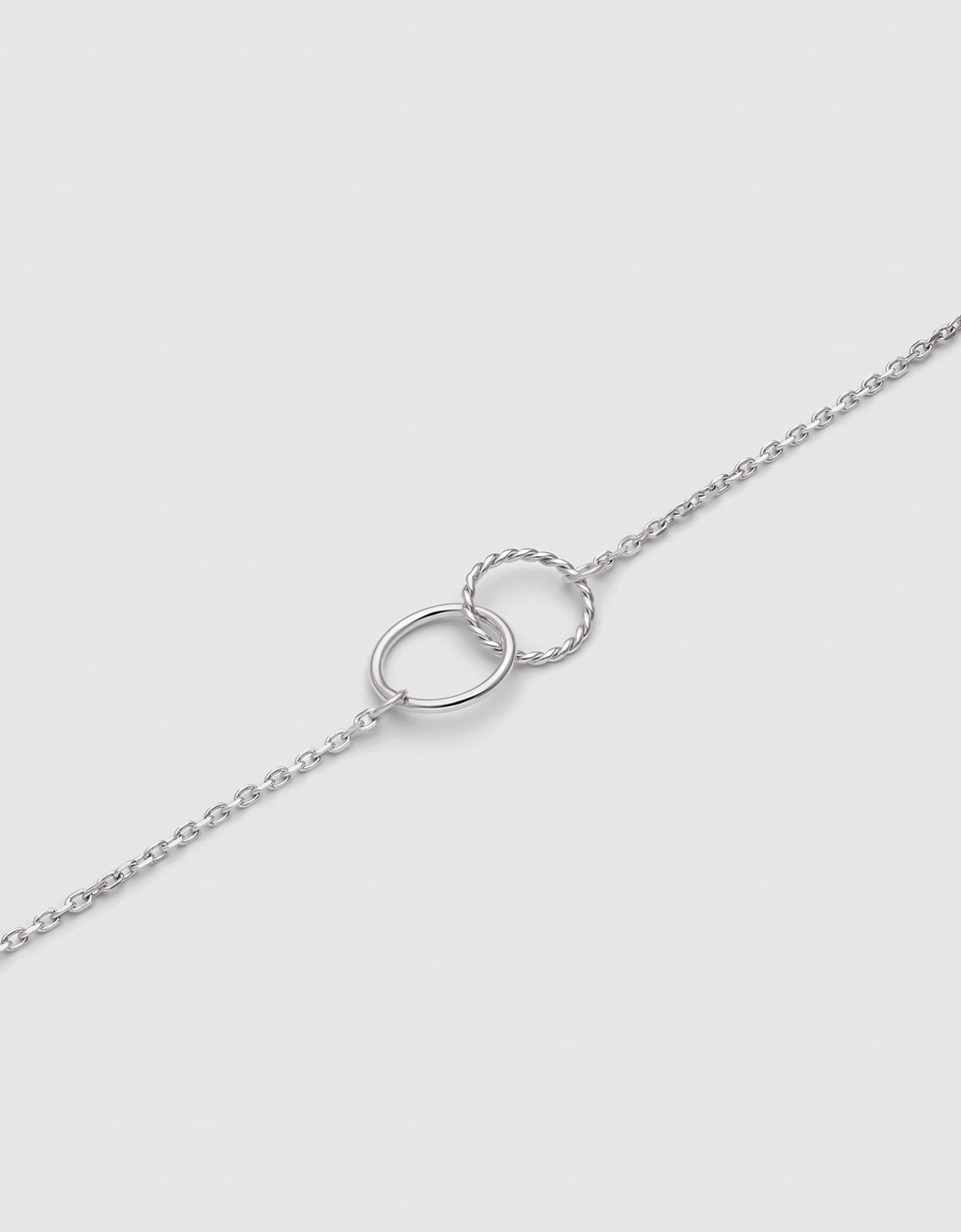 Collar circles twist de acero - Singularu - Plateado Plateado-3