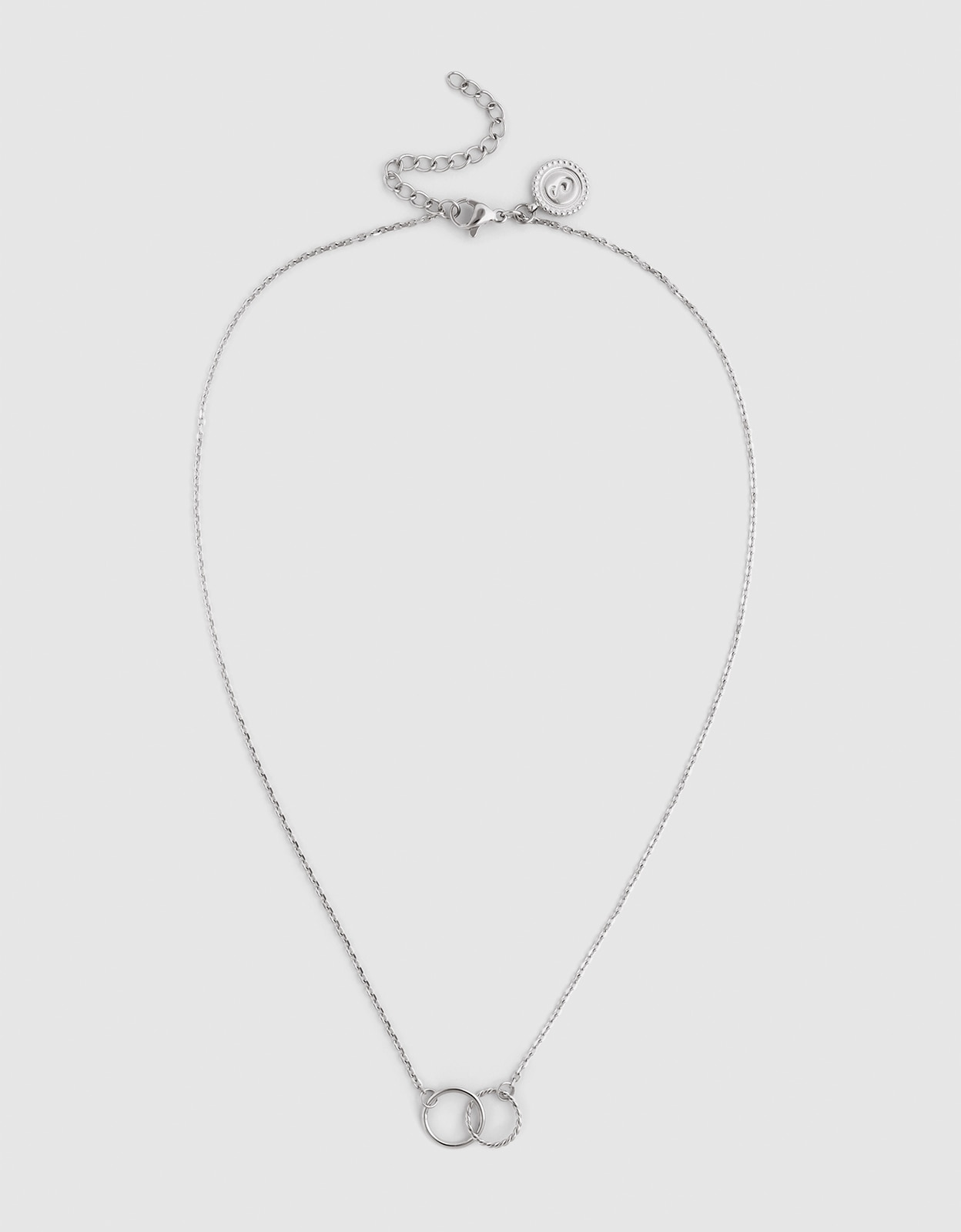 Collar circles twist de acero - Singularu - Plateado Plateado-4