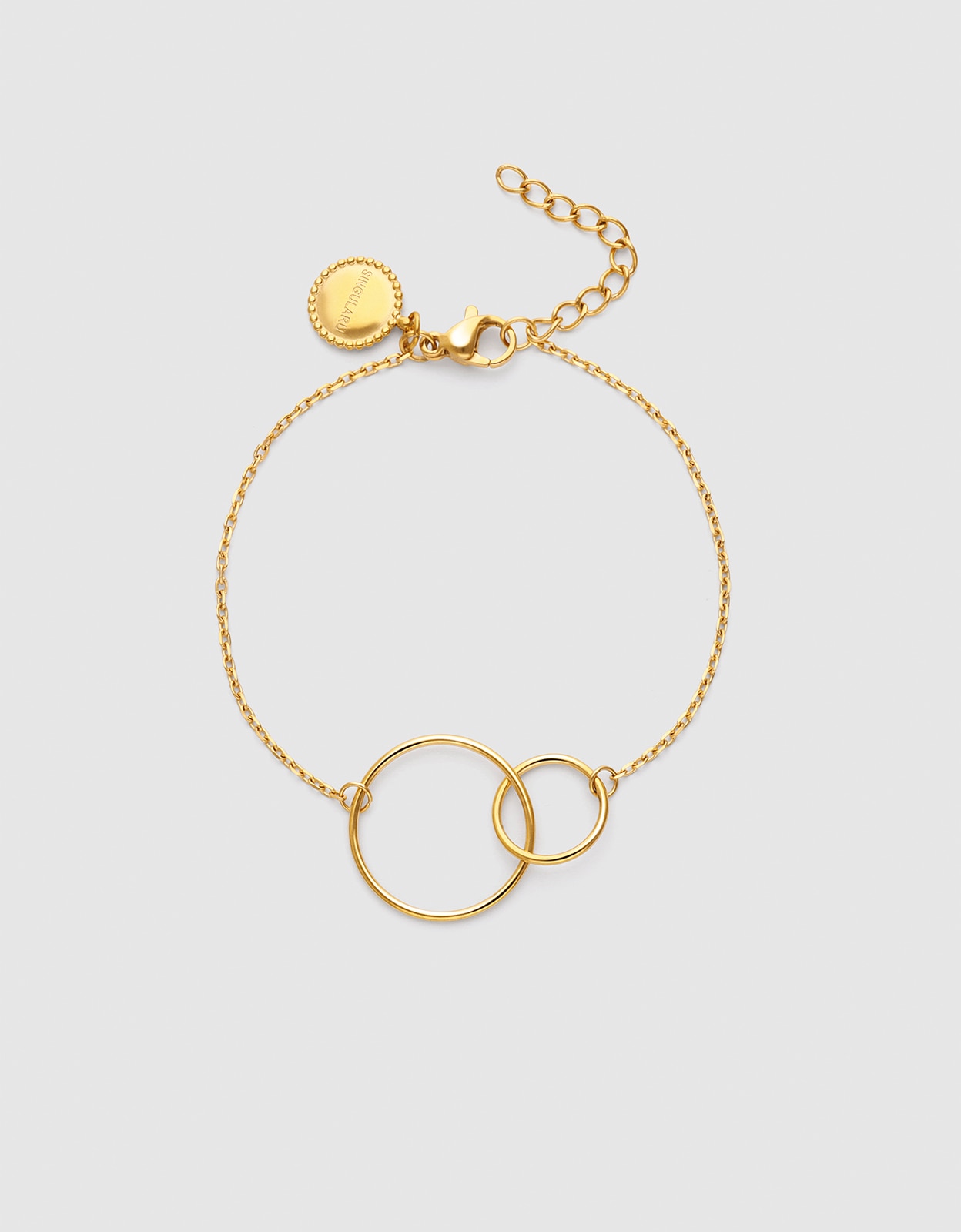 Pulsera de cadena sister de acero bañado en oro - Singularu - Dorado Dorado-1