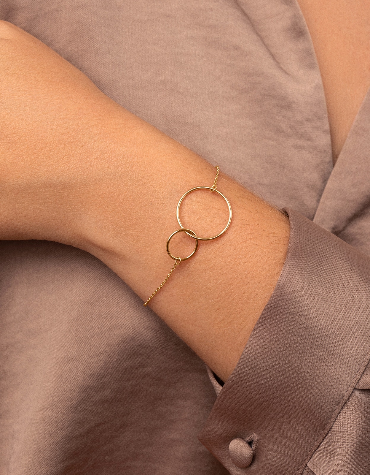 Pulsera de cadena sister de acero bañado en oro - Singularu - Dorado Dorado-2