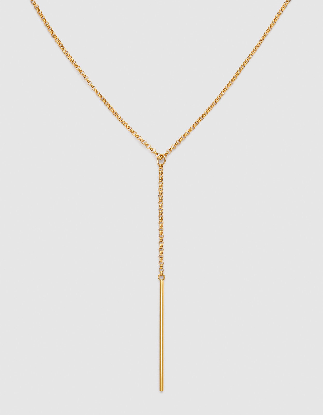 Imagen 1 de Collar y stick de acero bañado en oro - Singularu - Dorado Dorado