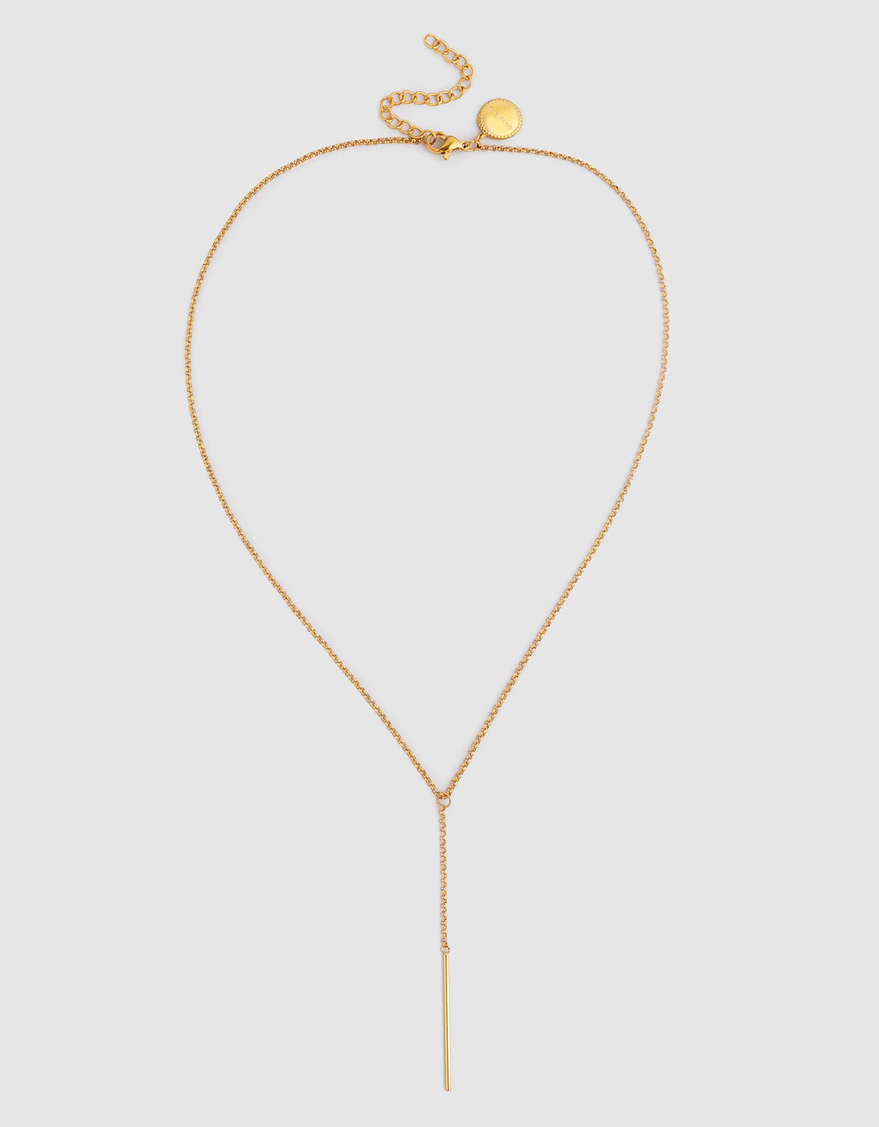 Imagen 4 de Collar y stick de acero bañado en oro - Singularu - Dorado Dorado