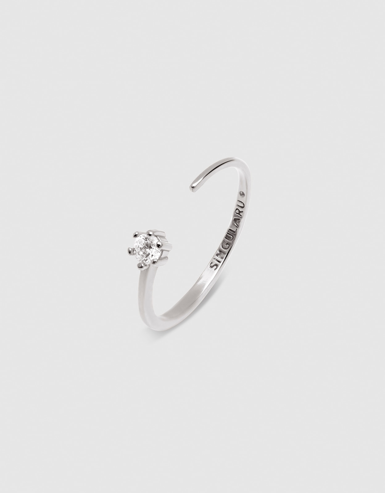 Imagen 3 de Anillo sophie de aleación de metales bañado en rodio - Singularu - Plateado Plateado