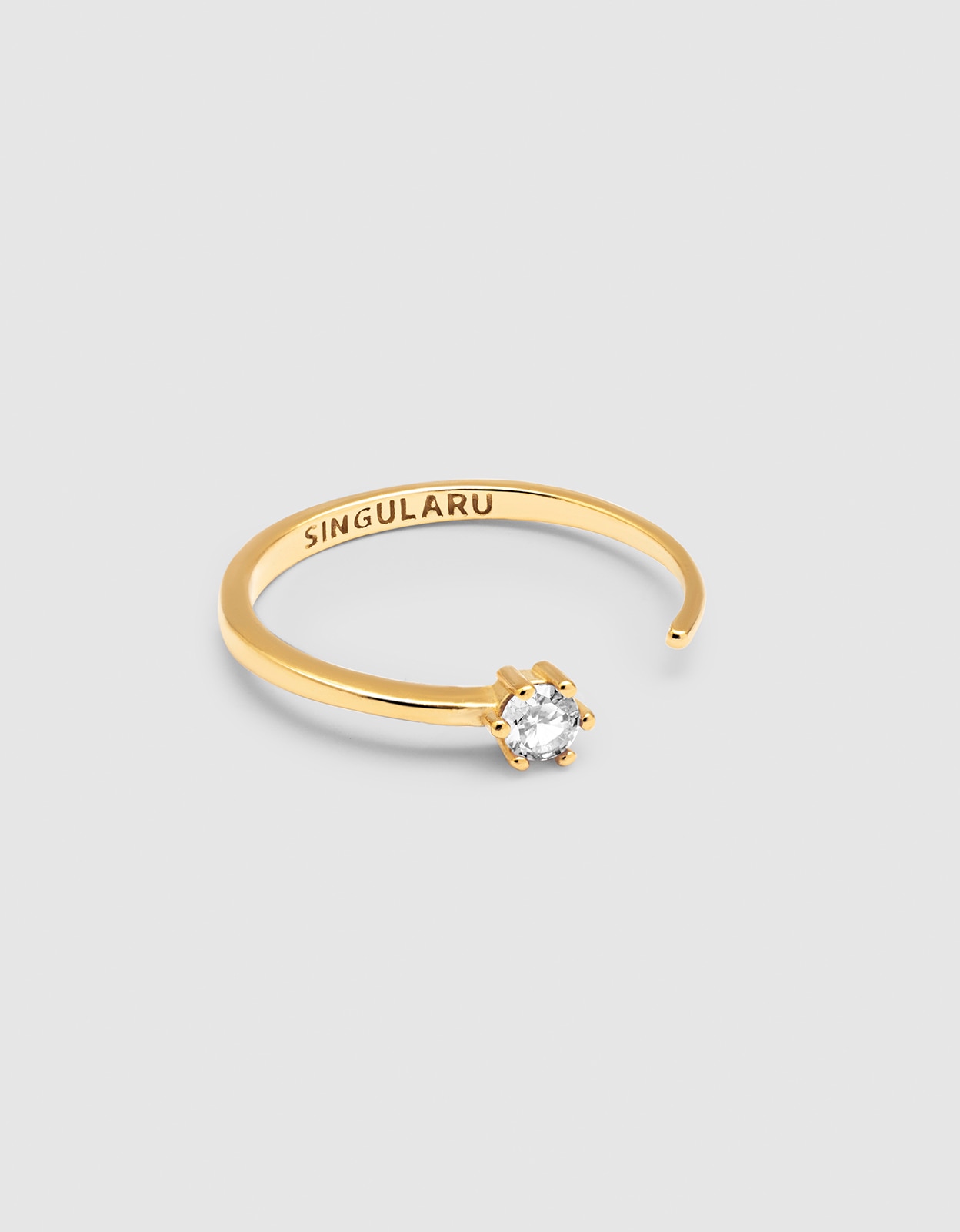 Imagen 1 de Anillo sophie de aleación de metales bañado en oro Blanco