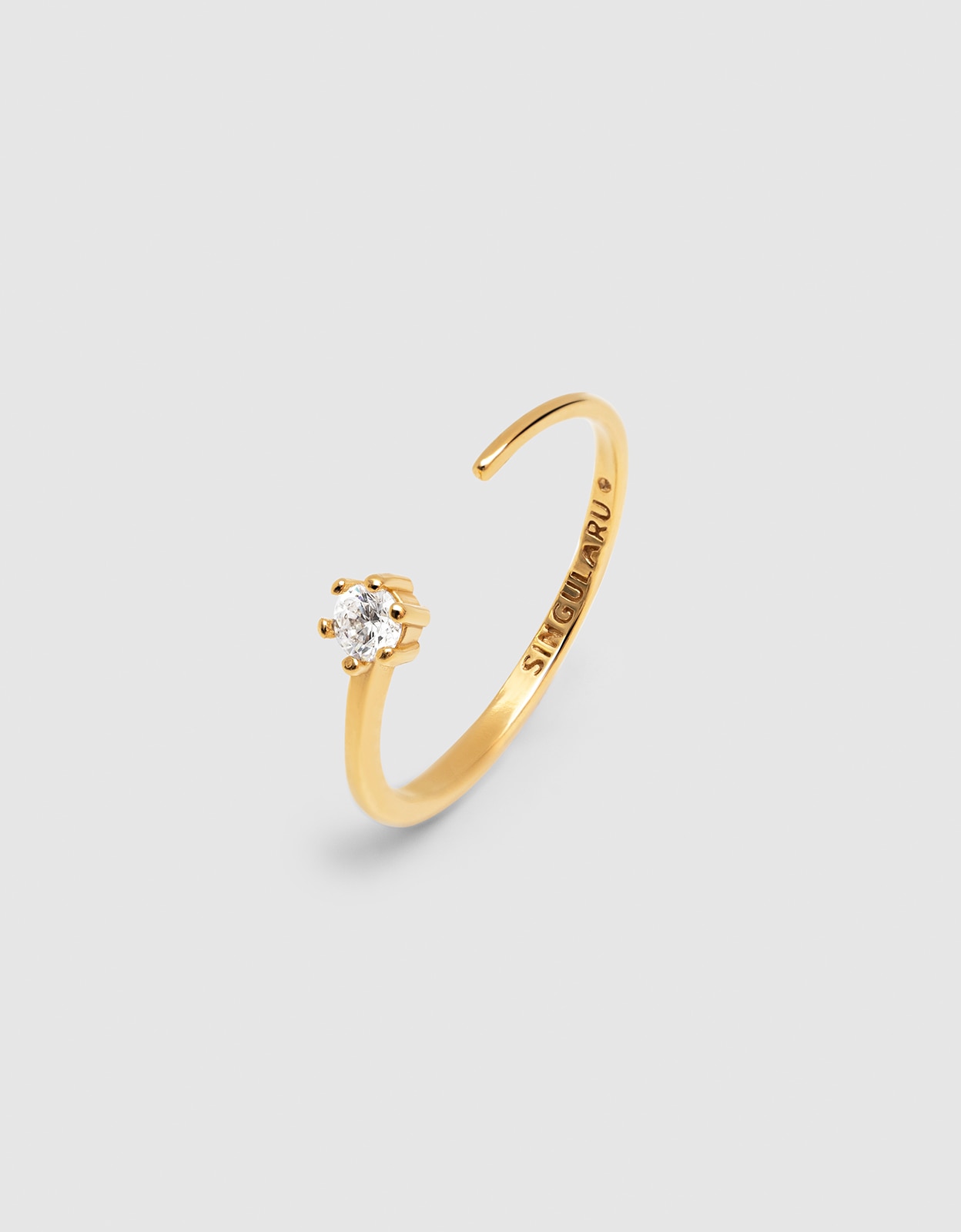 Imagen 3 de Anillo sophie de aleación de metales bañado en oro - Singularu - Blanco Blanco