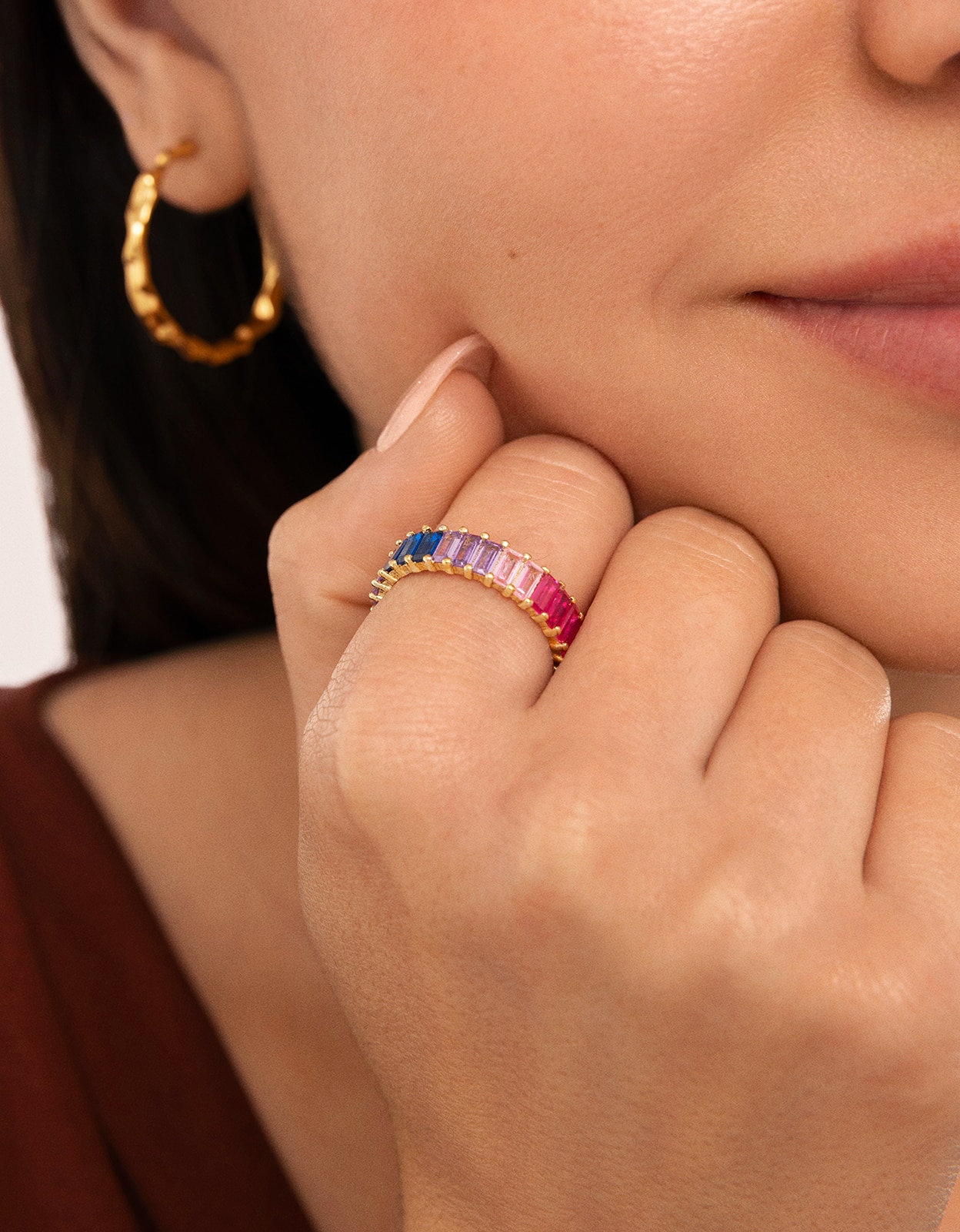 Anillo sia berries de aleación de metales bañado en oro - Singularu - Multicolor Multicolor-2