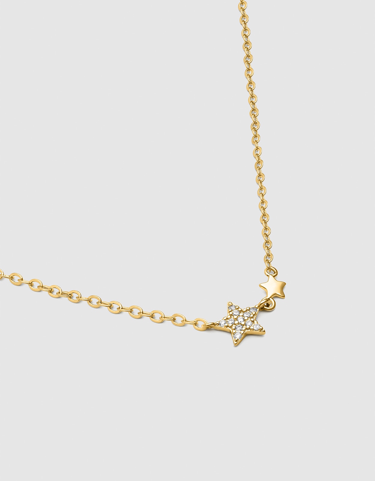 Imagen 3 de Collar duo stars de aleación de metales bañado en oro - Singularu - Dorado Dorado