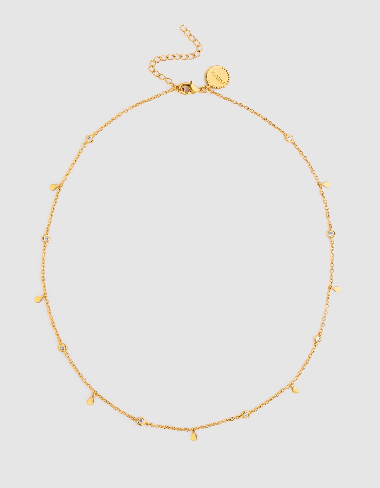 Collar mini spark drop de aleación de metales bañado en oro - Singularu - Dorado Dorado-4